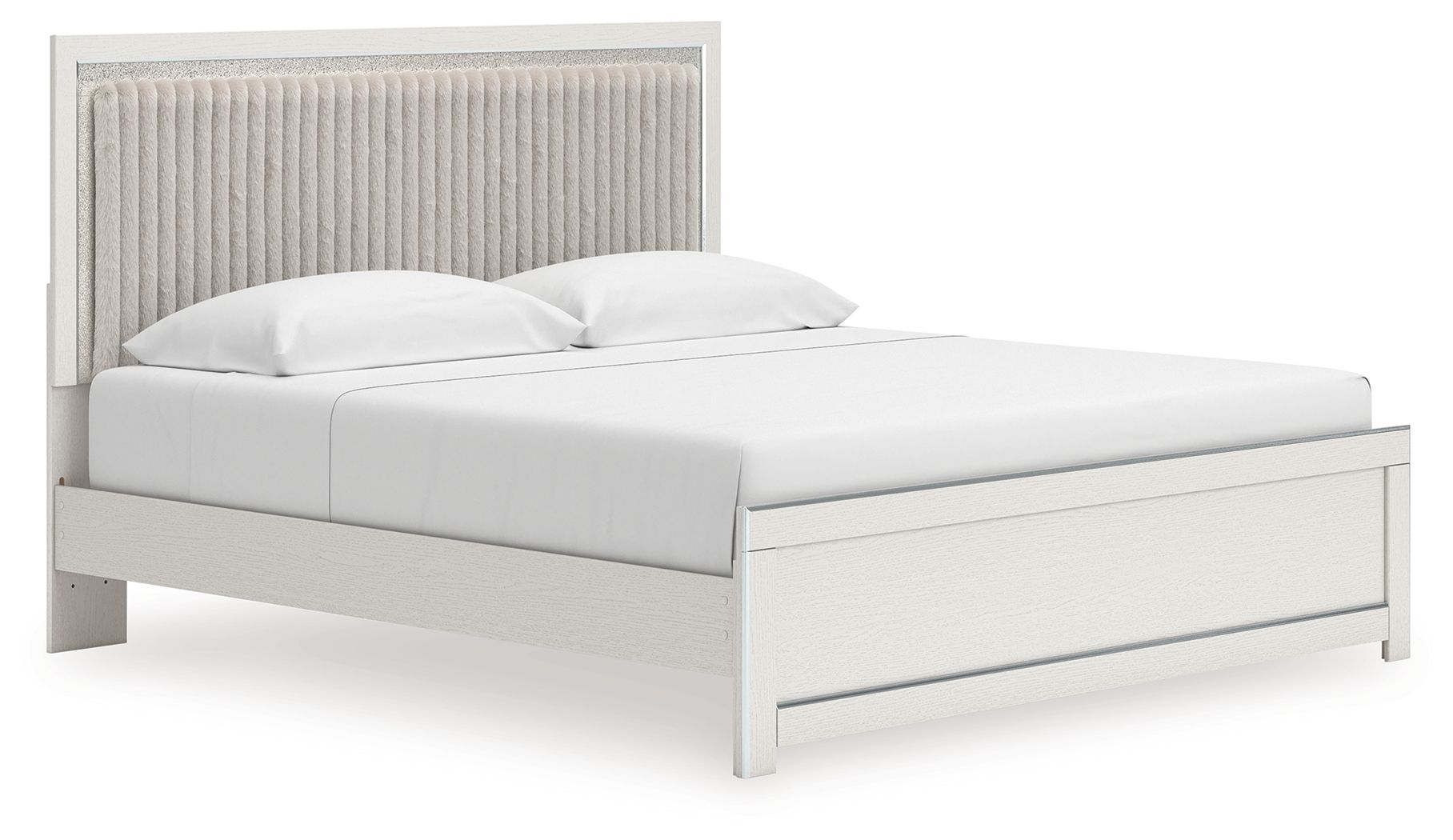 Zuraleus - Upholstered Panel Platform Bed With Roll Slats - Image 3