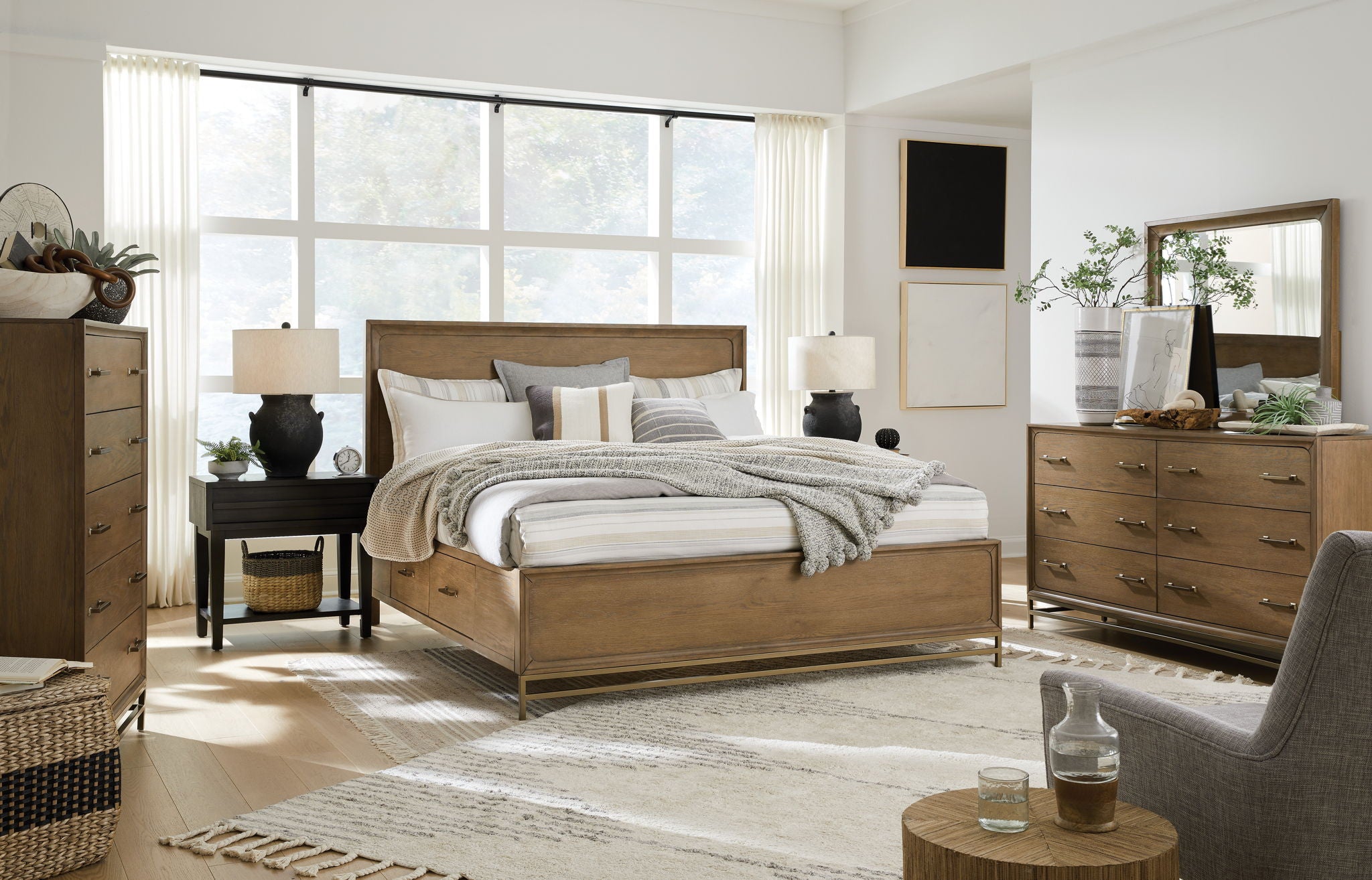 Lindon - Dark Open Nightstand - Coffee Bean - Image 3