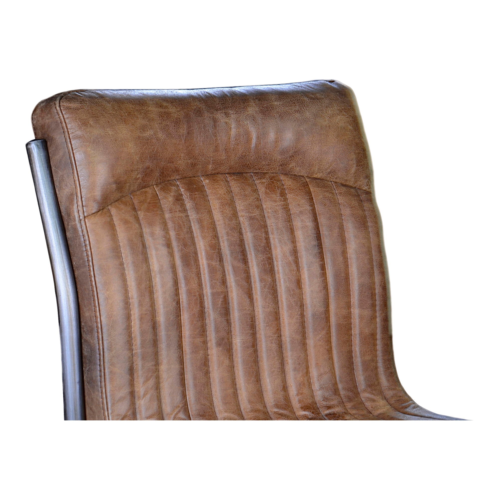Ansel - Leather Dining Chair (Set of 2) - Grazed Brown - Image 3