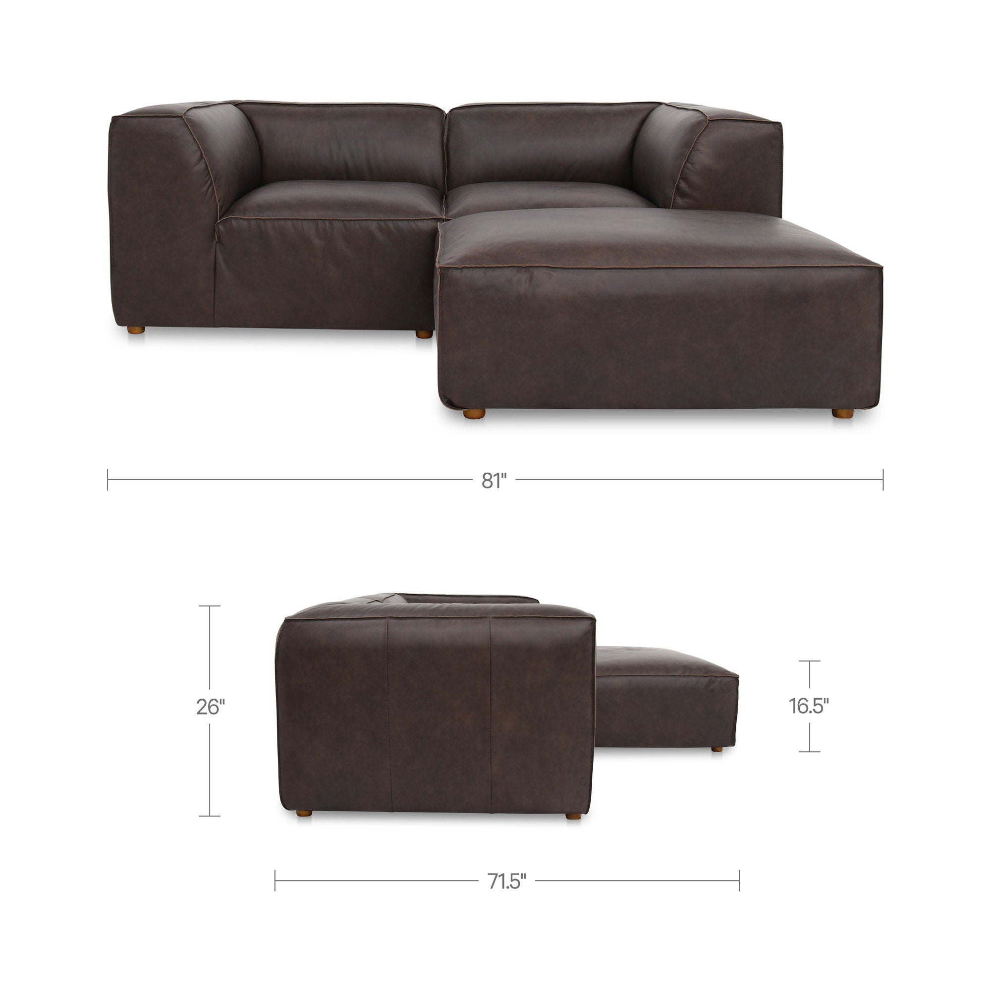 Form - Nook Modular Sectional - Espresso Brown - Image 2