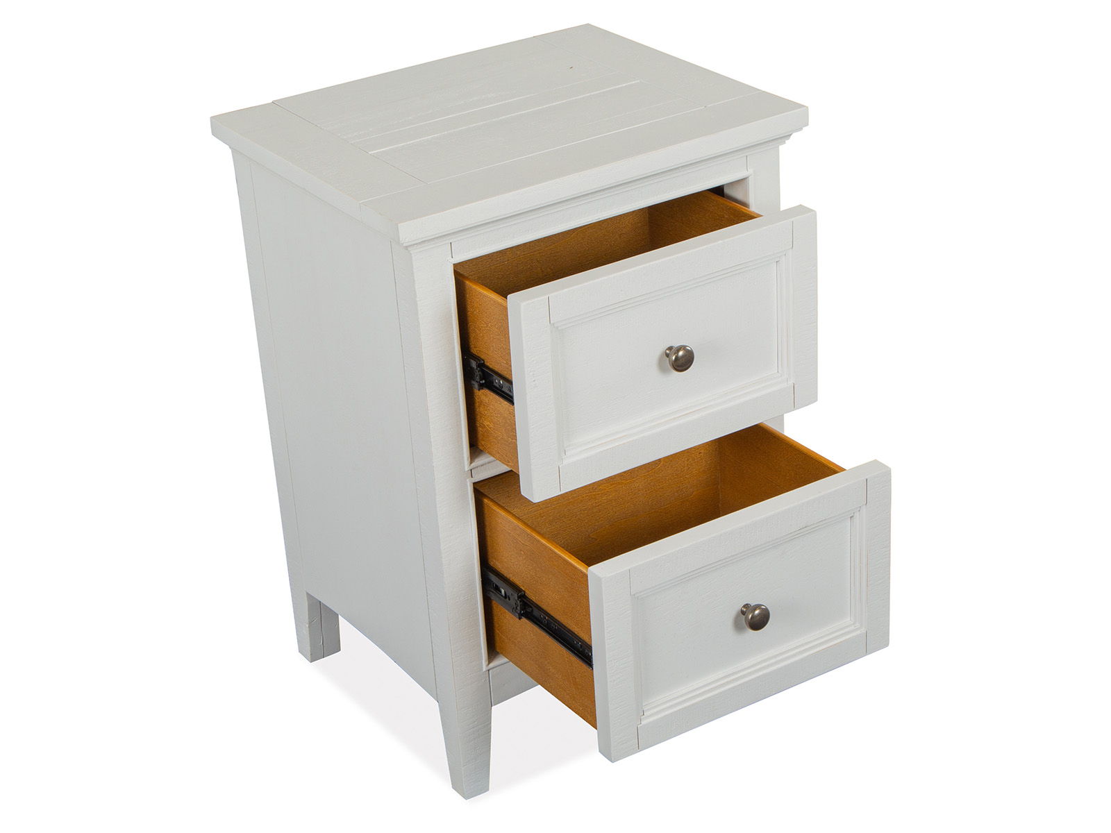 Heron Cove - Small Drawer Nightstand - Chalk White And Dovetail Gray - Image 2