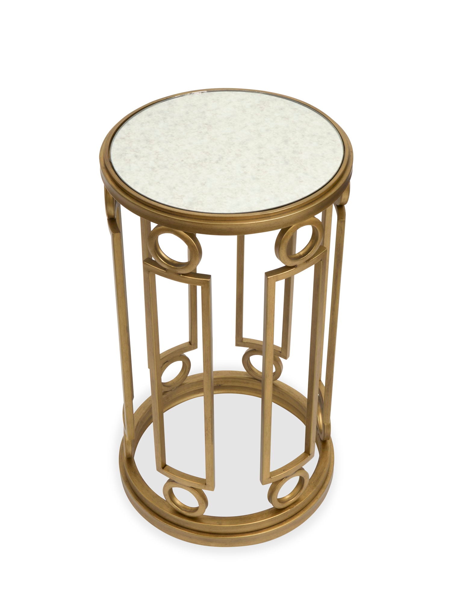 Lorena - Round Accent Table - Burnished Brass - Image 2