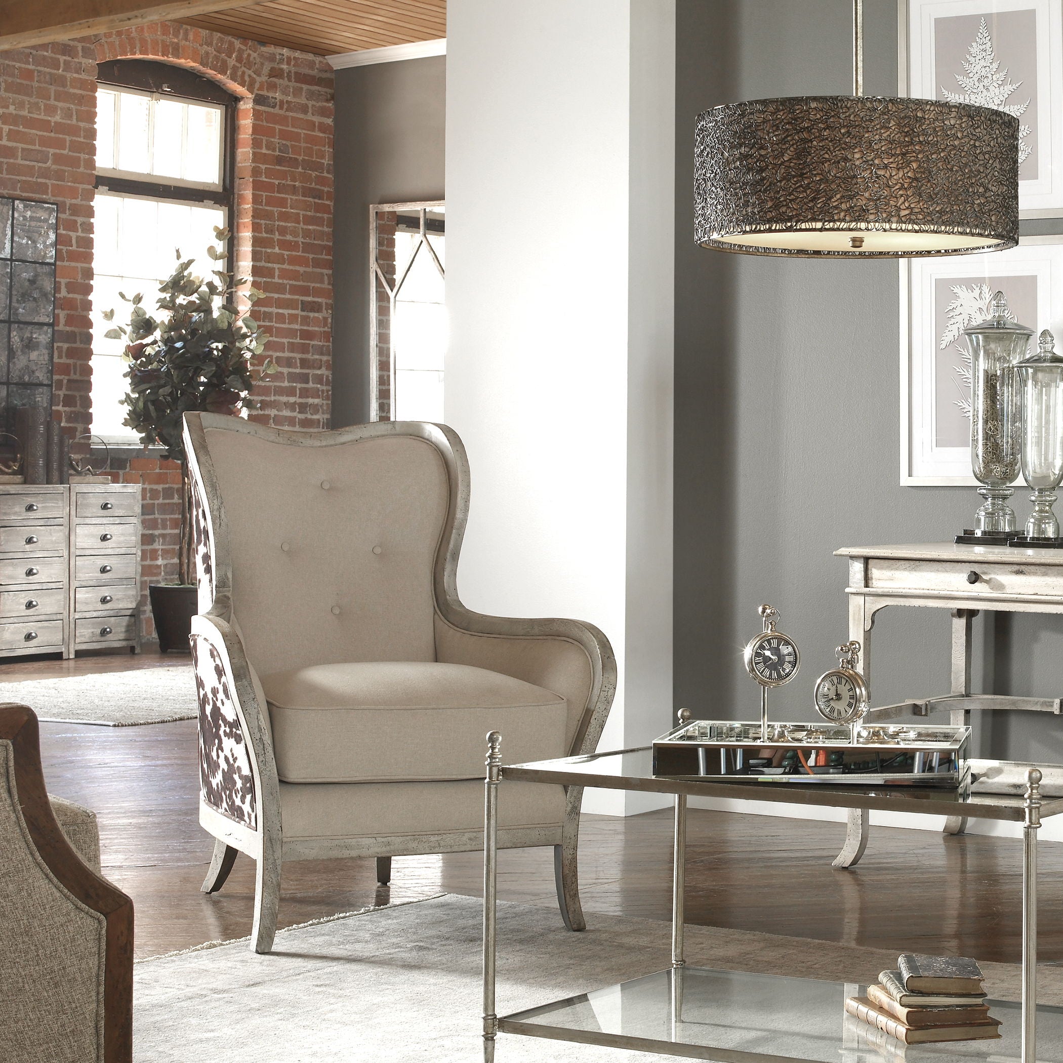 Chalina - High Back Armchair - White - Image 2
