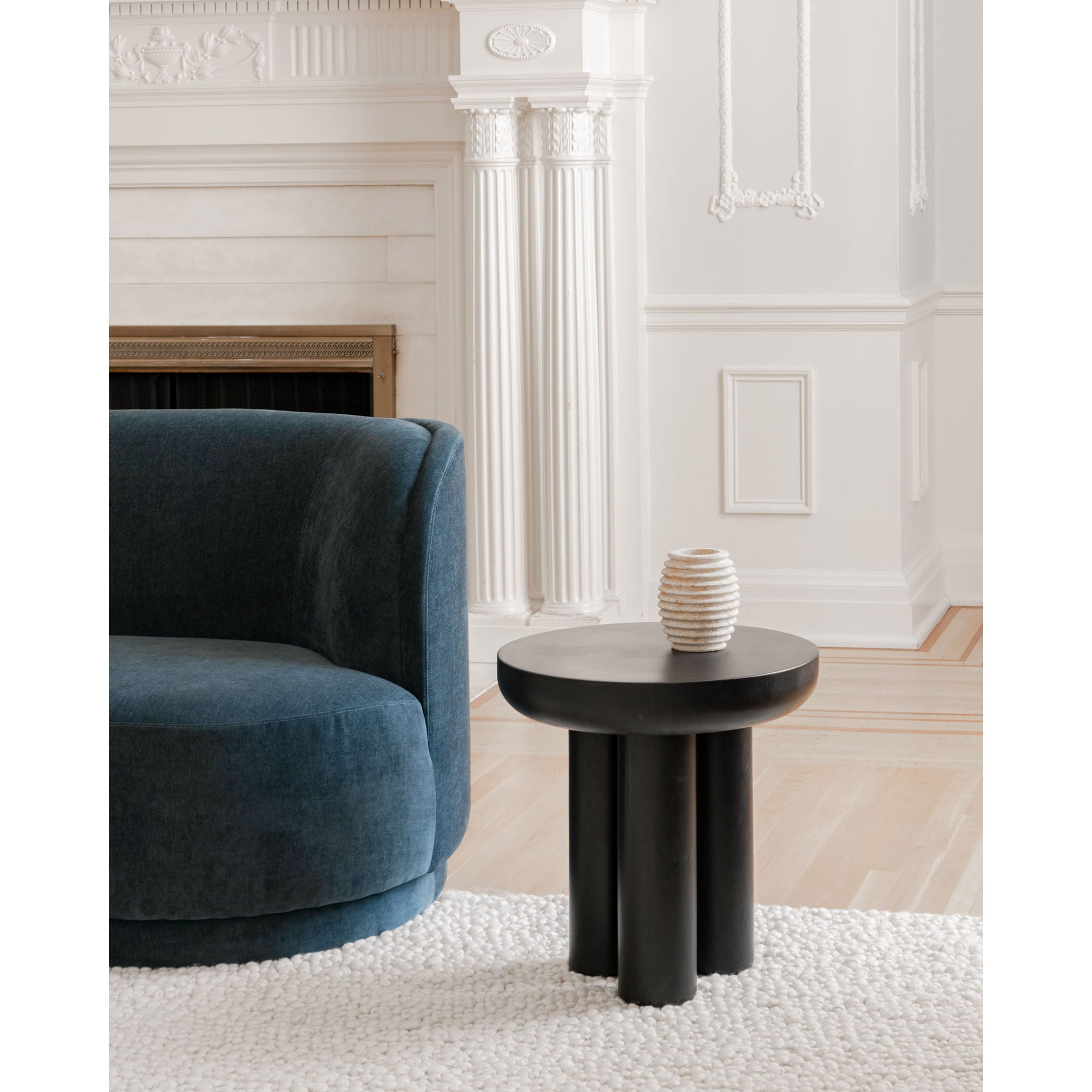 Rocca - Cement Side Table - Black - Image 2