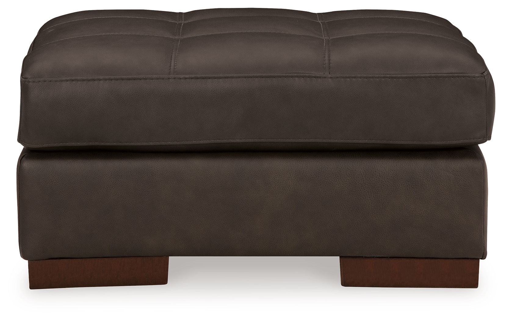 Luigi - Ottoman - Leather Match - Thunder - Image 3