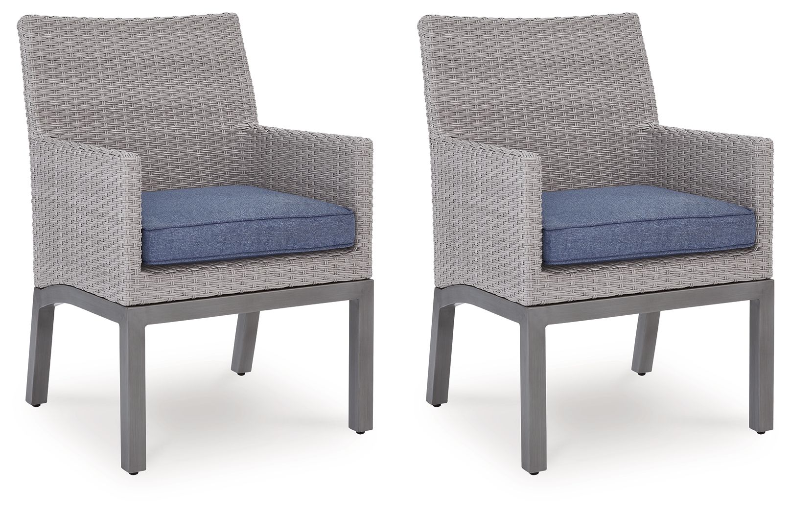 Half Moon Beach - Arm Chair With Cushion (Set of 2) - Blue / Gray - Image 1