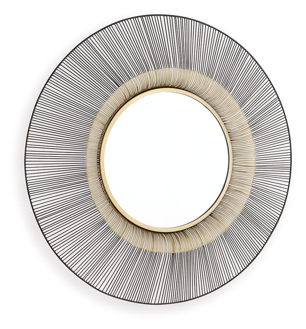 Dallmen - Accent Mirror - Black / Gold Finish - Image 3