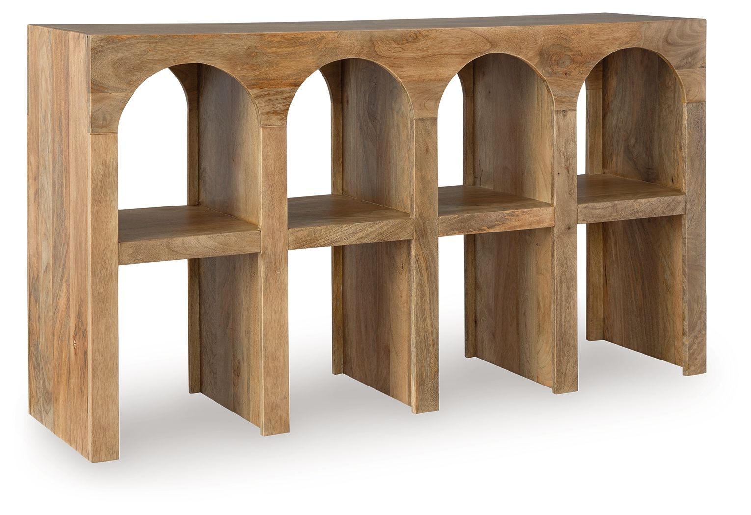 Luzmanacy – Console Sofa Table – Natural Brown