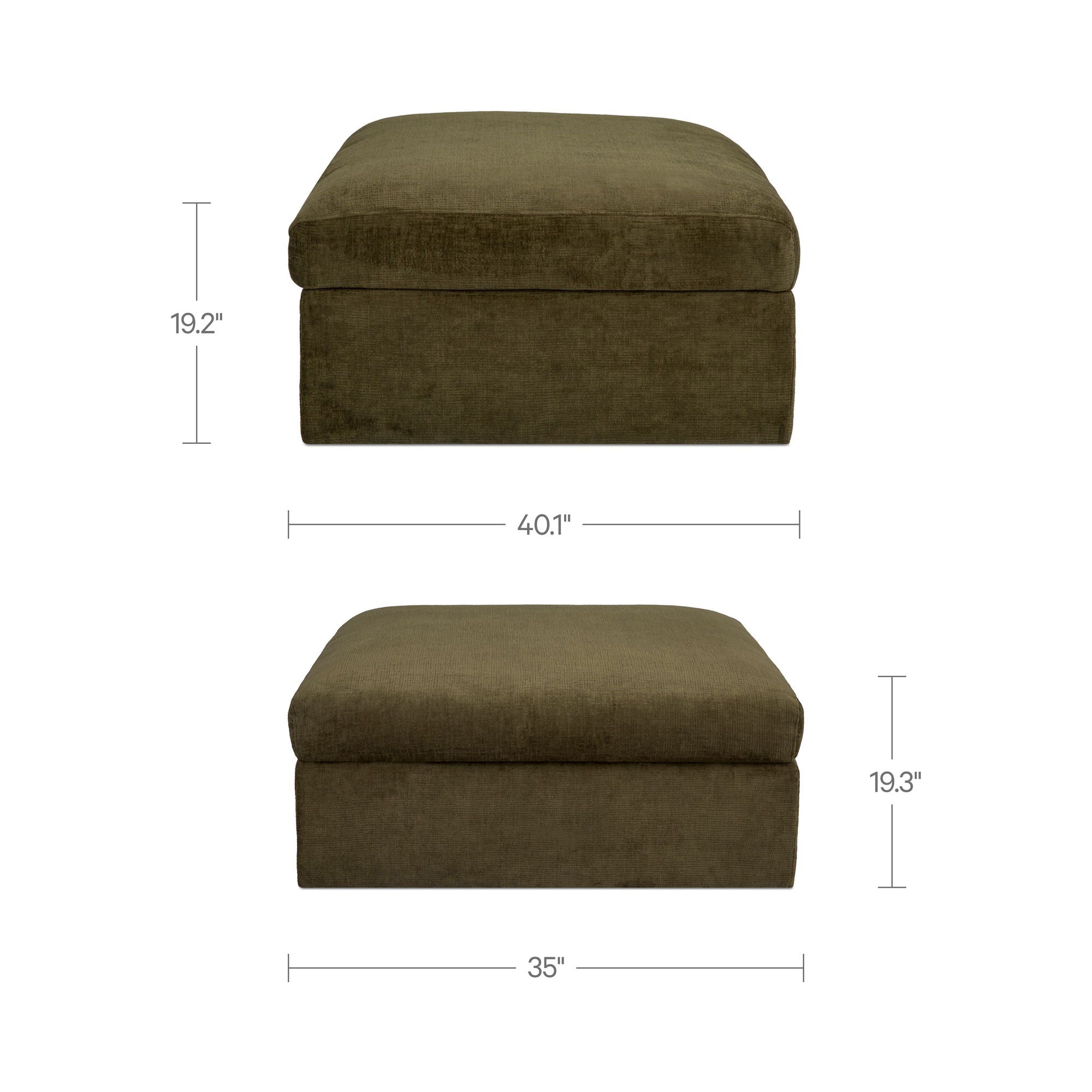 Swift - Storage Ottoman - Dark Green - Image 2
