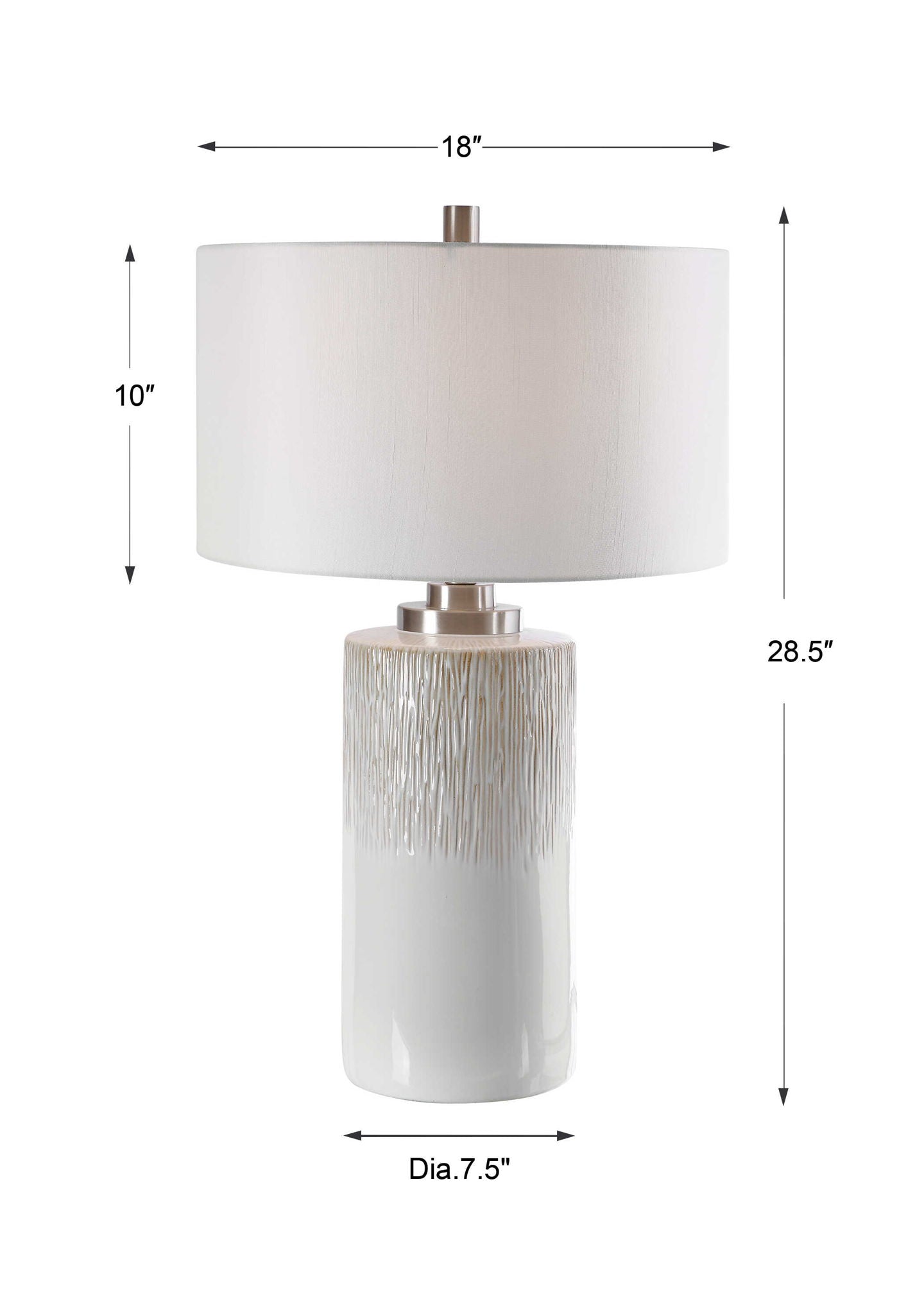 Georgios - Cylinder Table Lamp - White - Image 2