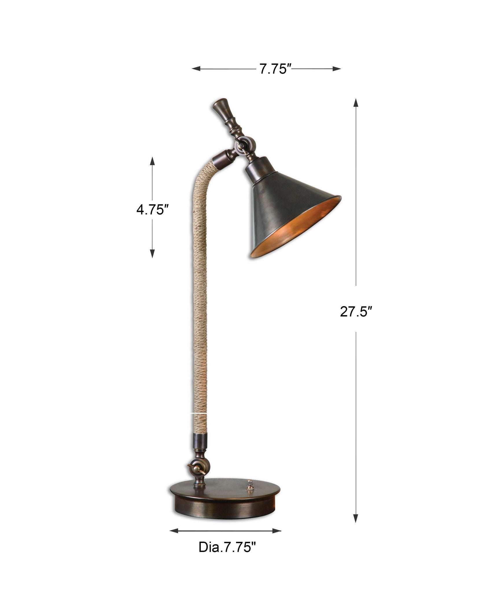Duvall Task - Lamp - Dark Brown - Image 2