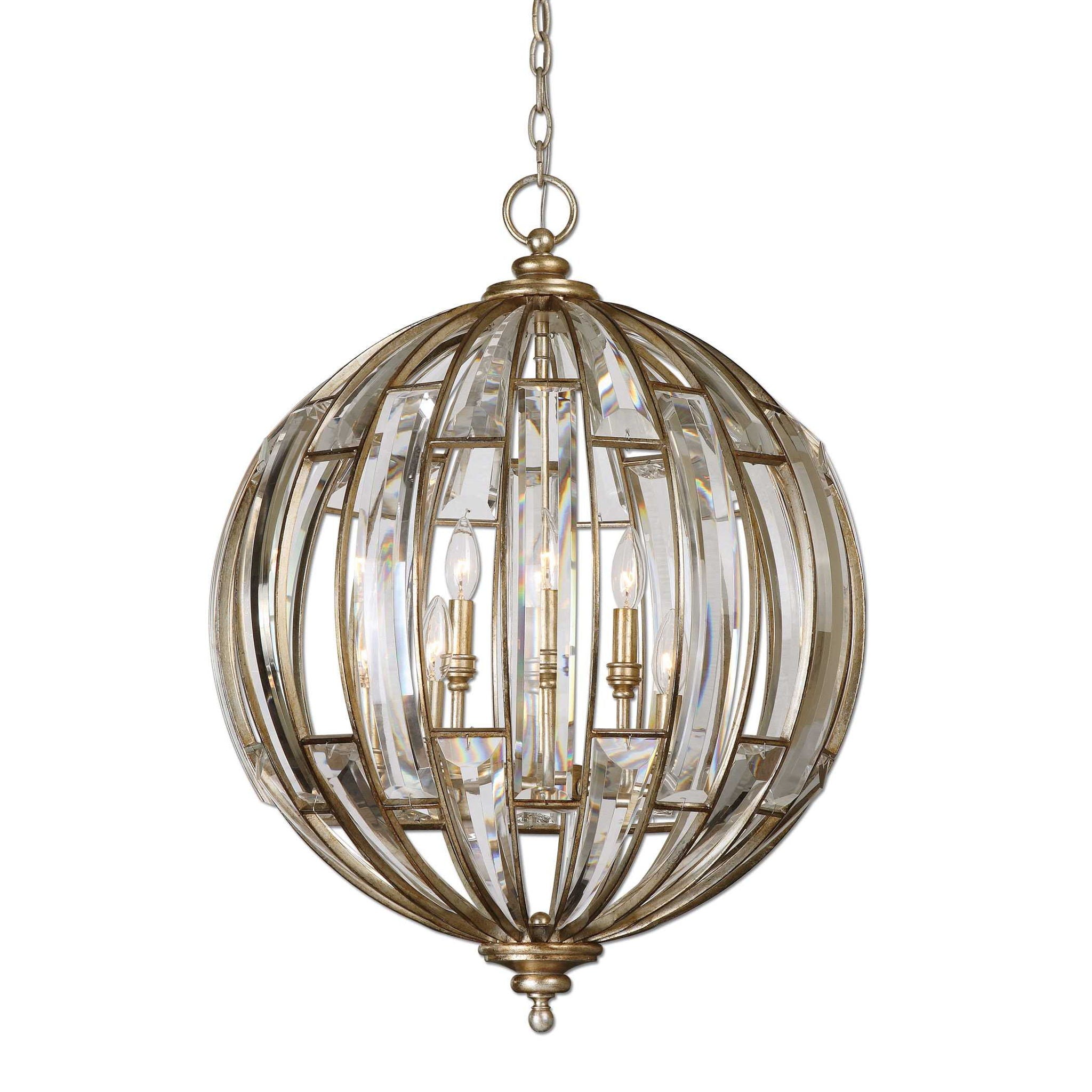 Vicentina – 6 Light Sphere Pendant – Gold