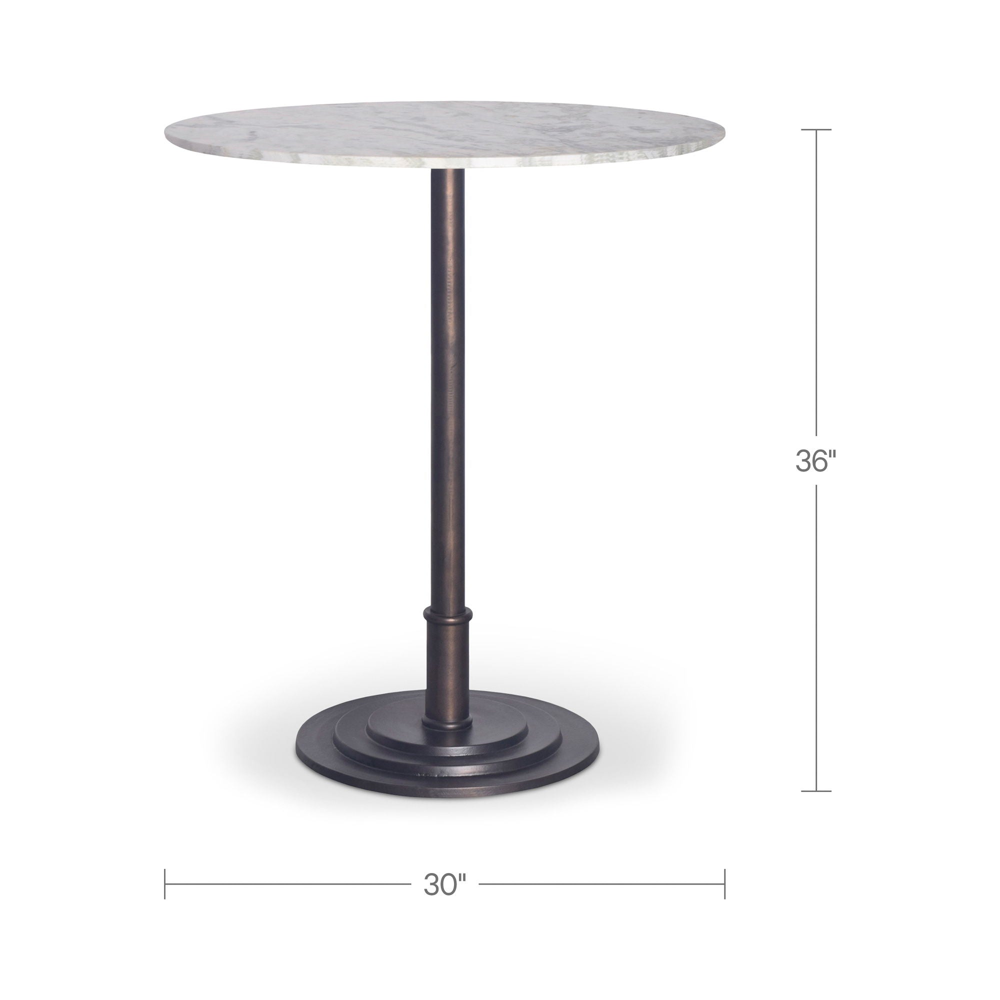 Tori - Outdoor Counter Table - White Marble - Image 2