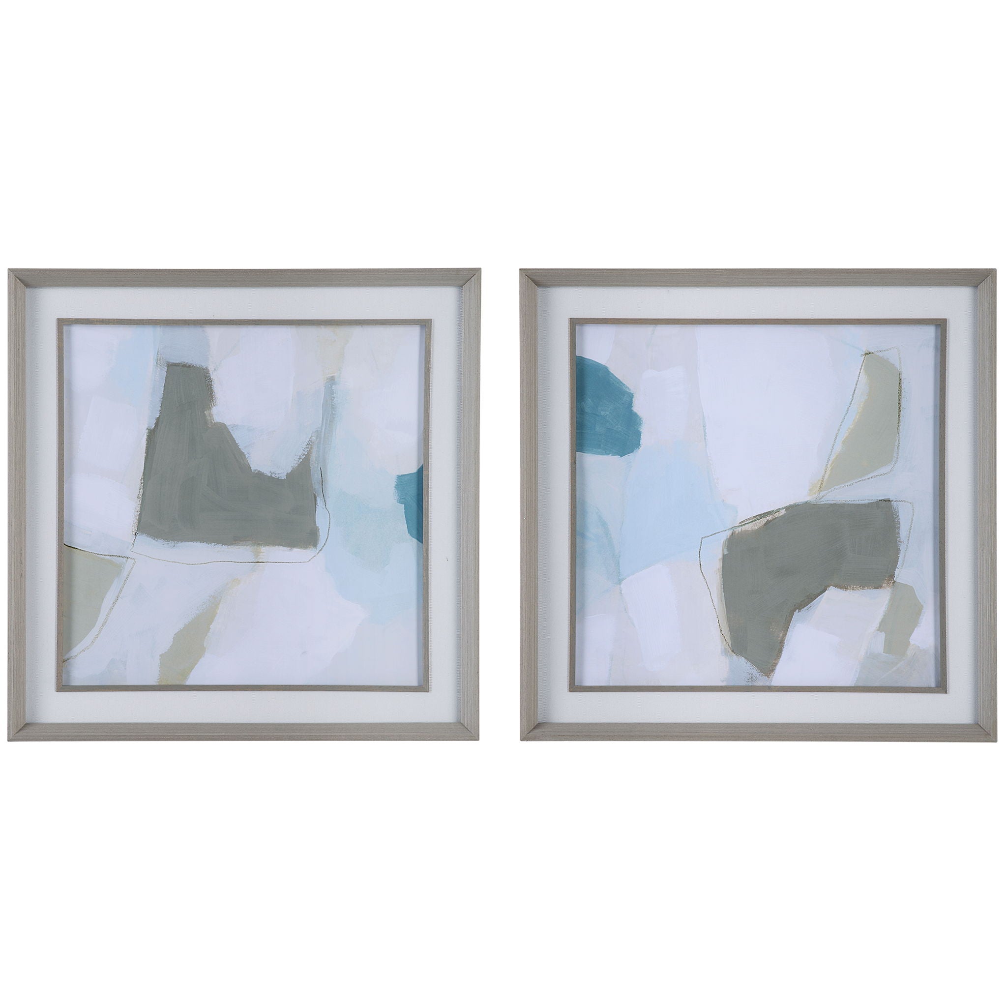 Mist Shapes – Framed Prints (Set of 2)