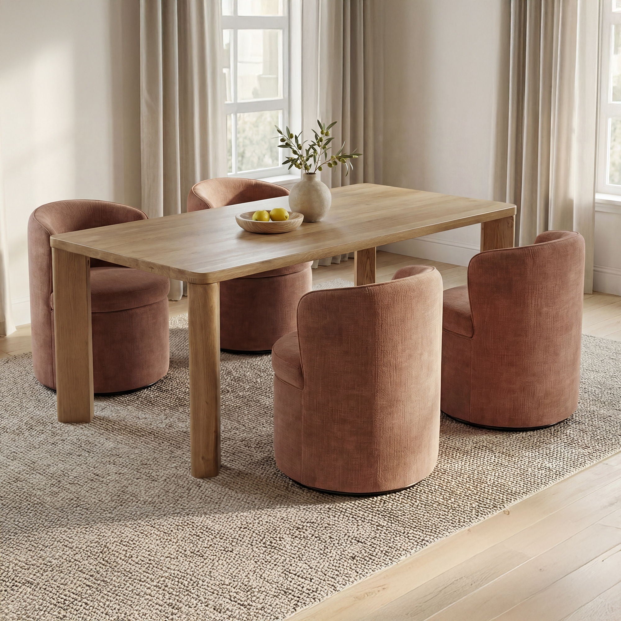 Segment - Small Dining Table - Heritage Brown - Image 3
