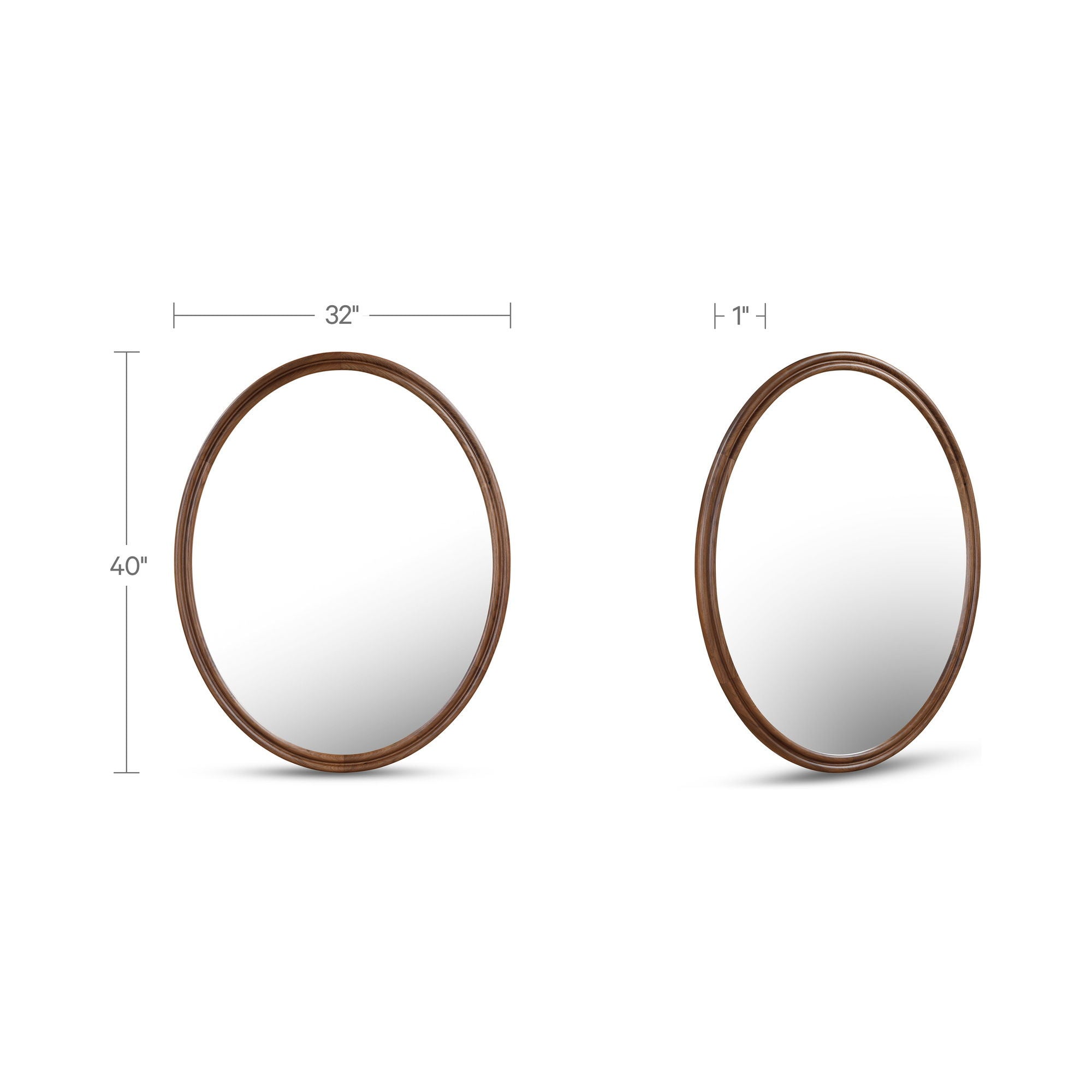 Alcott - Accent Oval Mirror - Walnut - Image 2