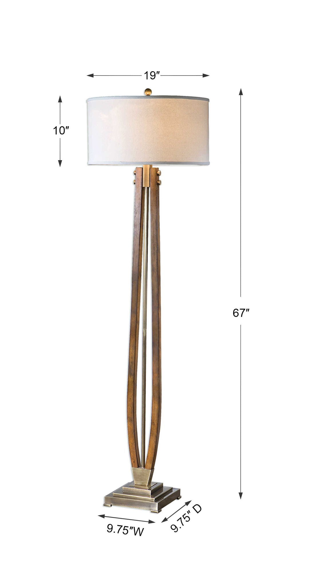 Boydton - Burnished Wood Floor Lamp - Gold - Image 3
