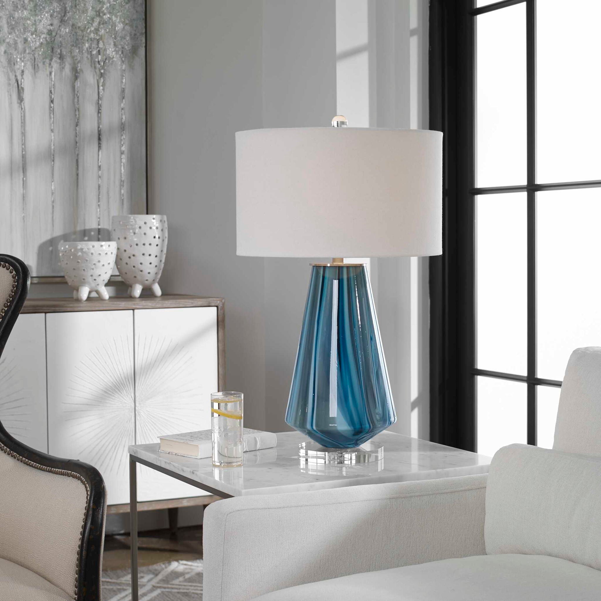 Pescara - Glass Lamp - Teal-Gray - Image 2
