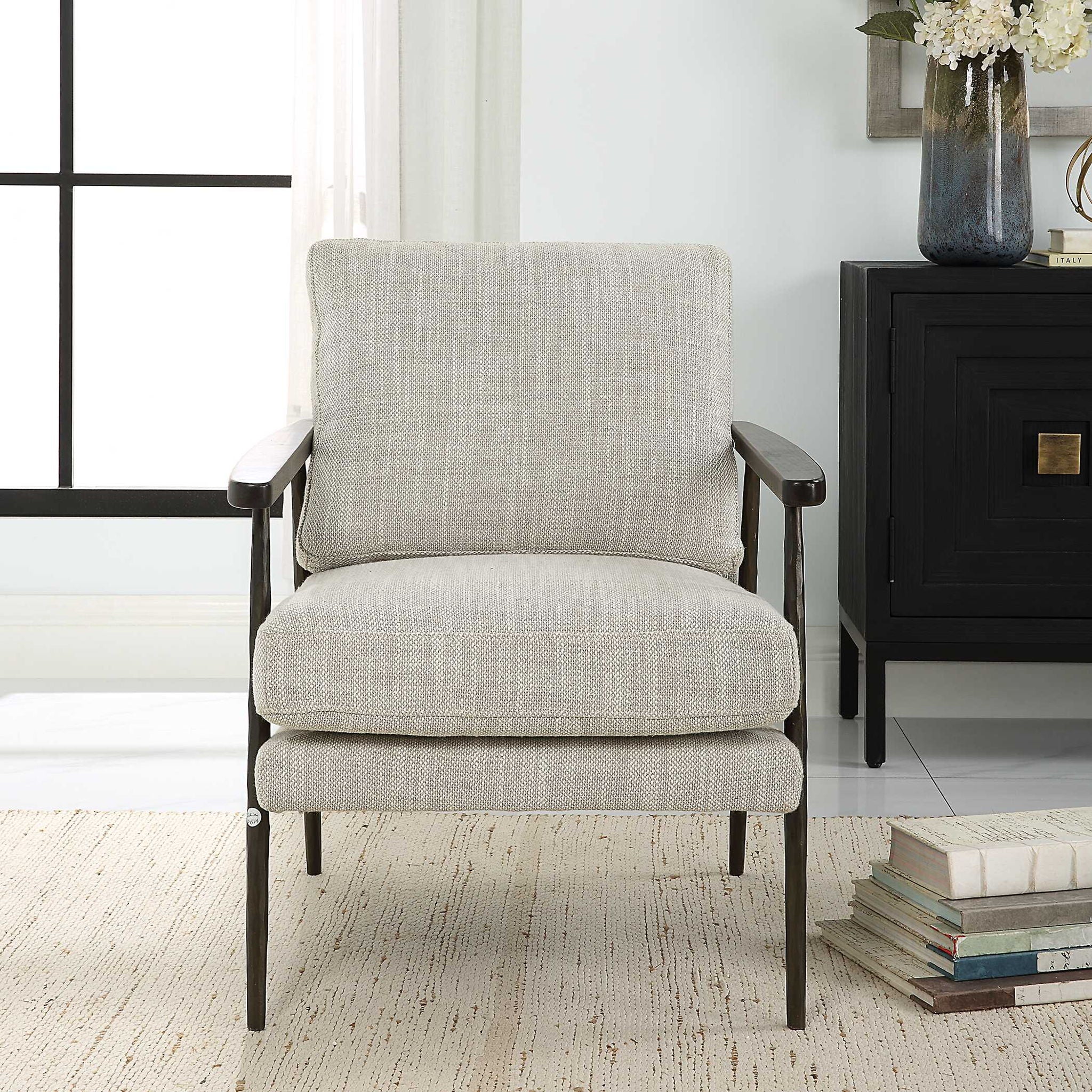 Sebastian - Cast Iron Accent Chair - Gray - Image 2