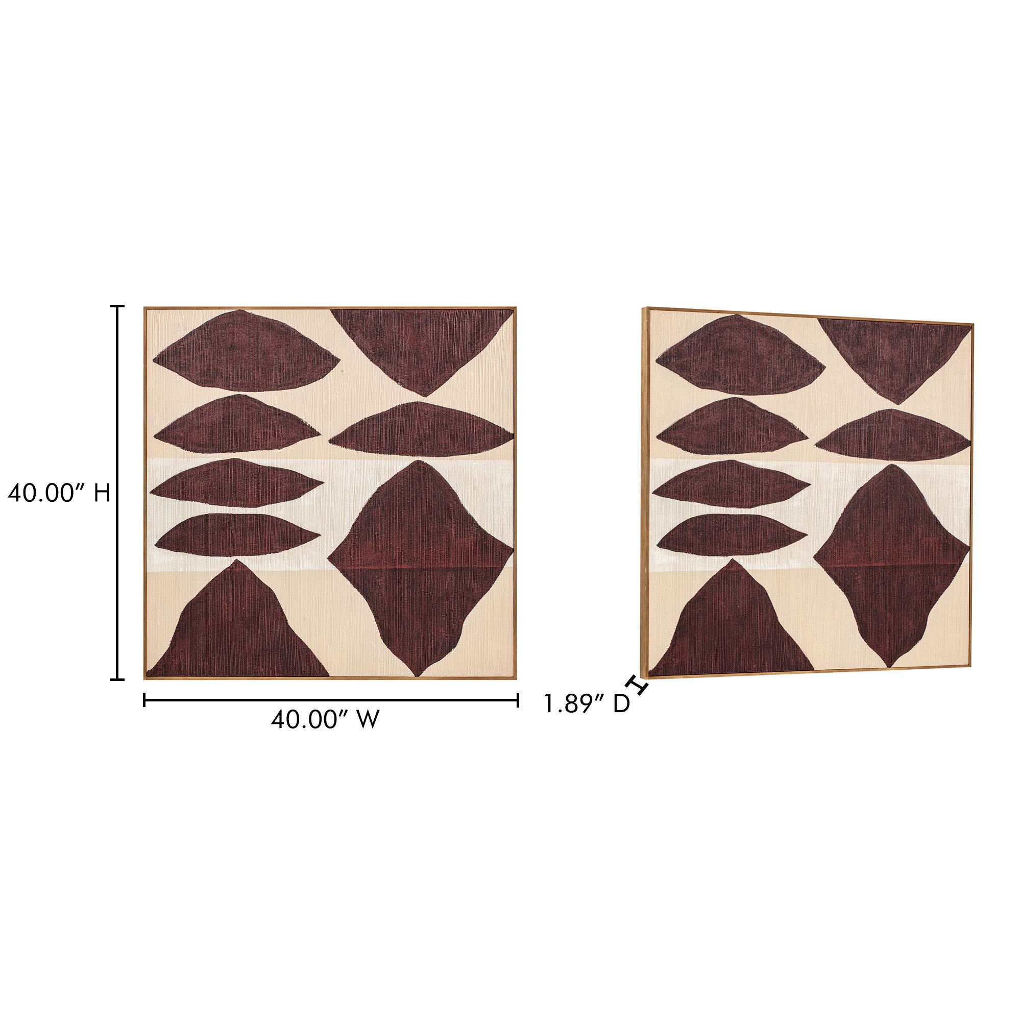 Amada - Framed Painting - Beige - Image 3