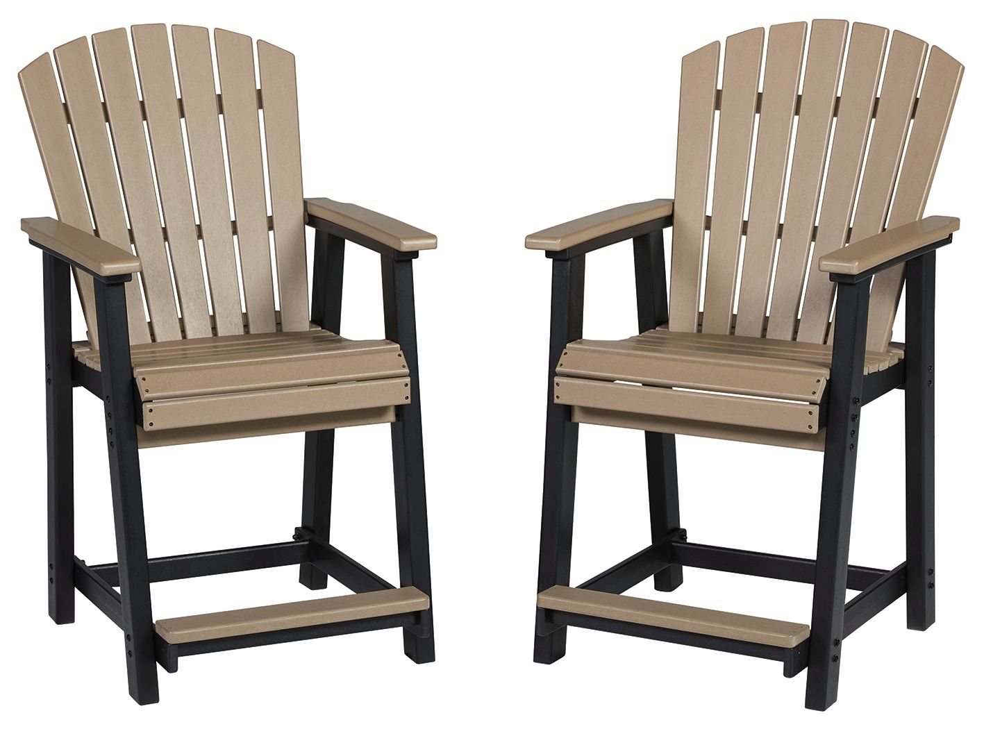 Fairen Trail – Barstool (Set of 2) – Black / Driftwood