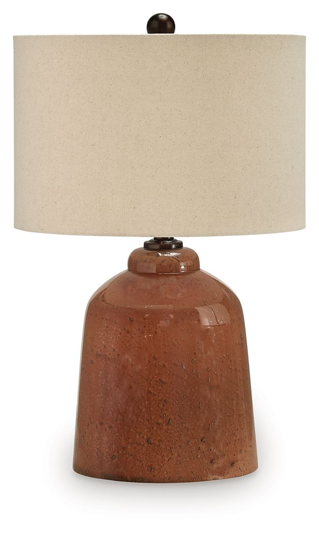 Aaleahya – Glass Table Lamp – Rust