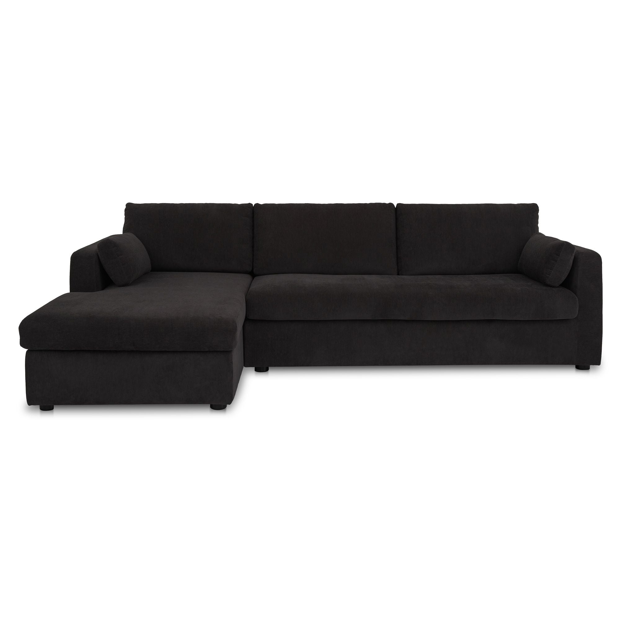 Burrow – Sleeper Sectional With Left Storage Chaise – Black