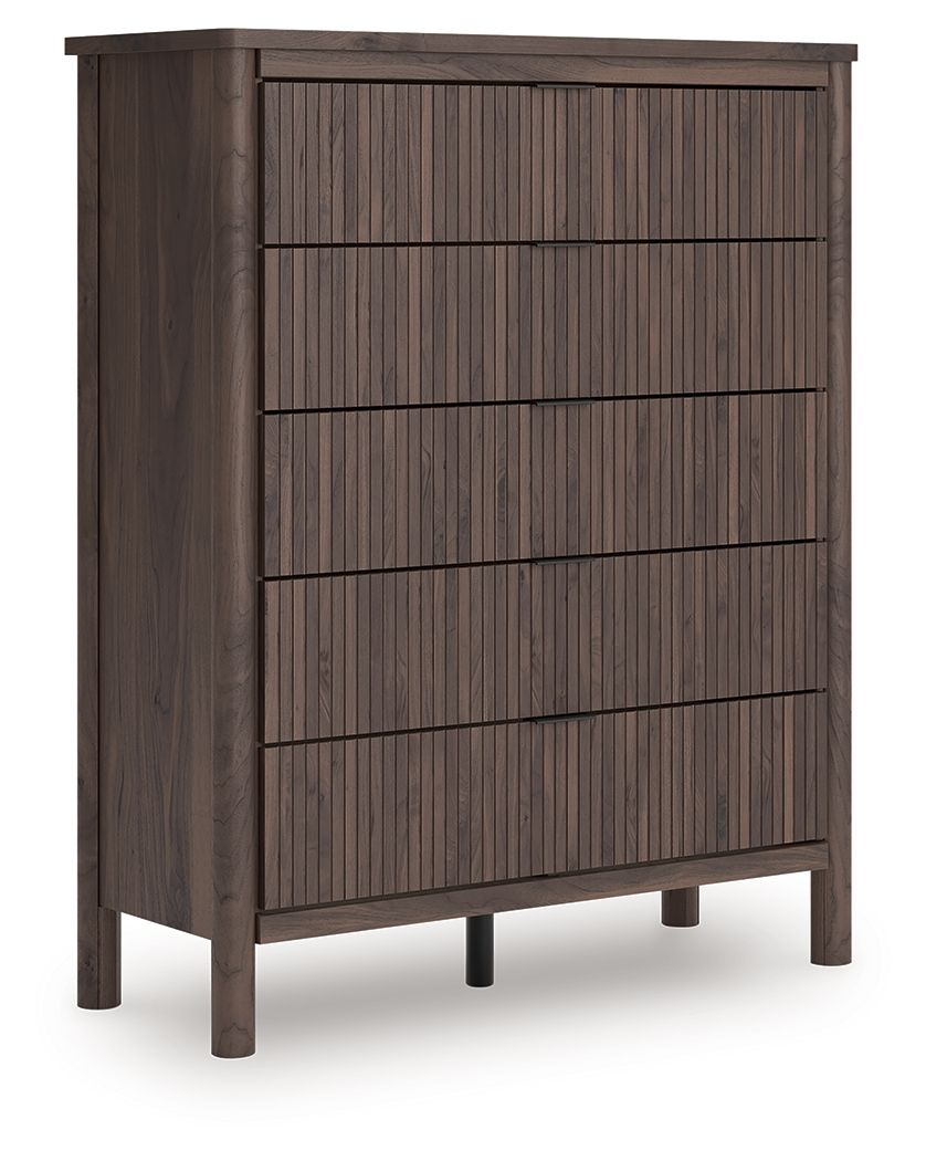 Pamytta - Five Drawer Wide Chest - Brown - Image 1