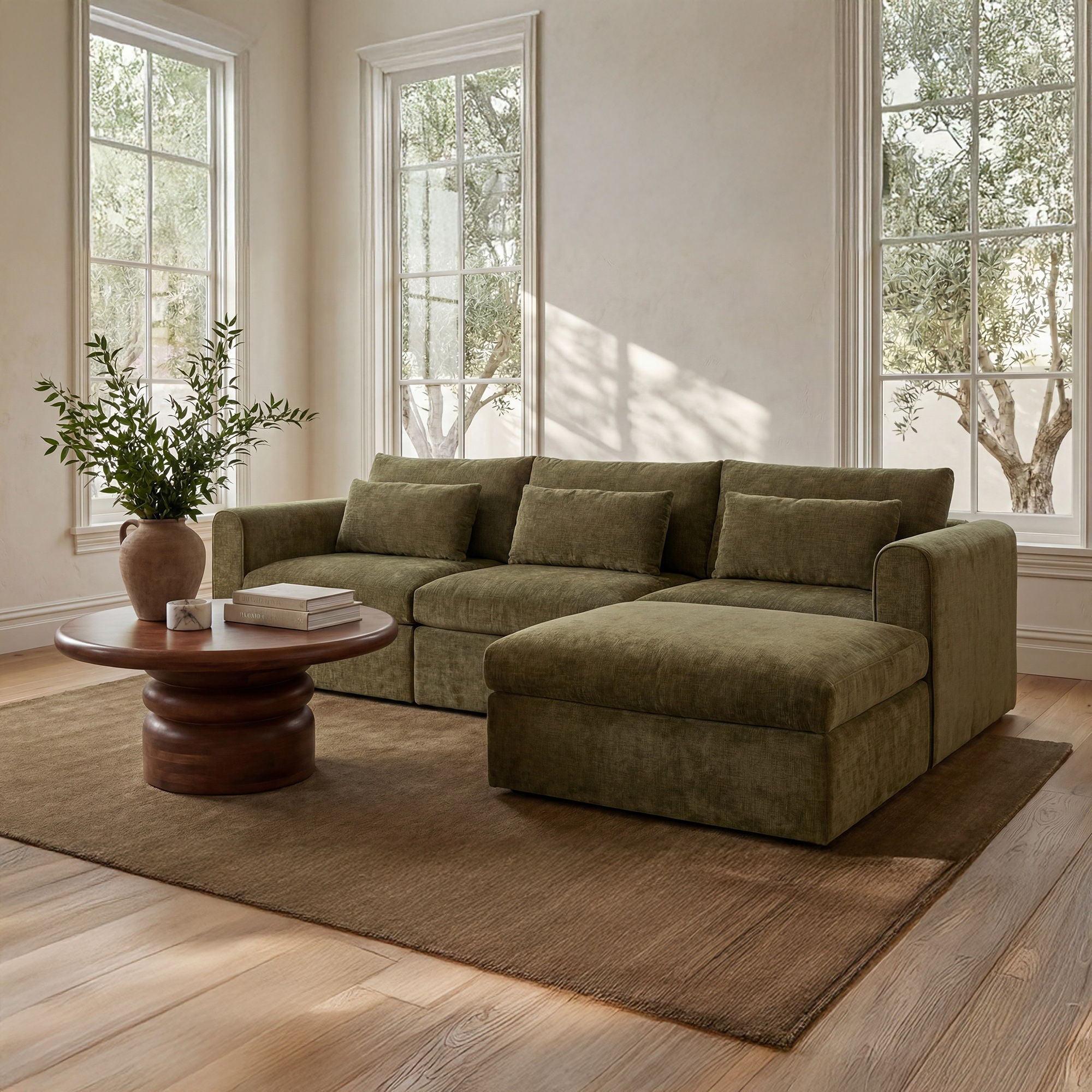 Swift – Storage Ottoman – Dark Green