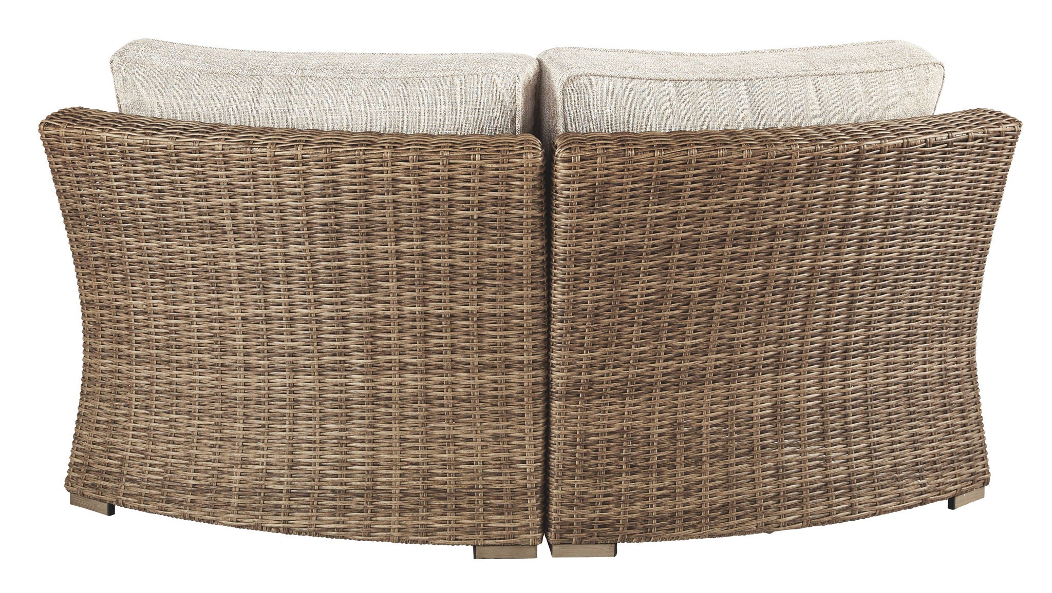 Beachcroft - Curved Corner Chair w/Cushion - Beige - Image 2