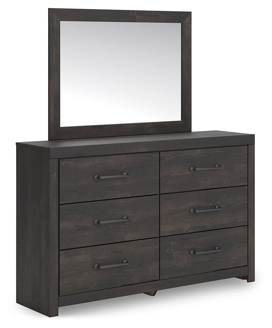 Hollivern – Dresser And Mirror – Dark Gray