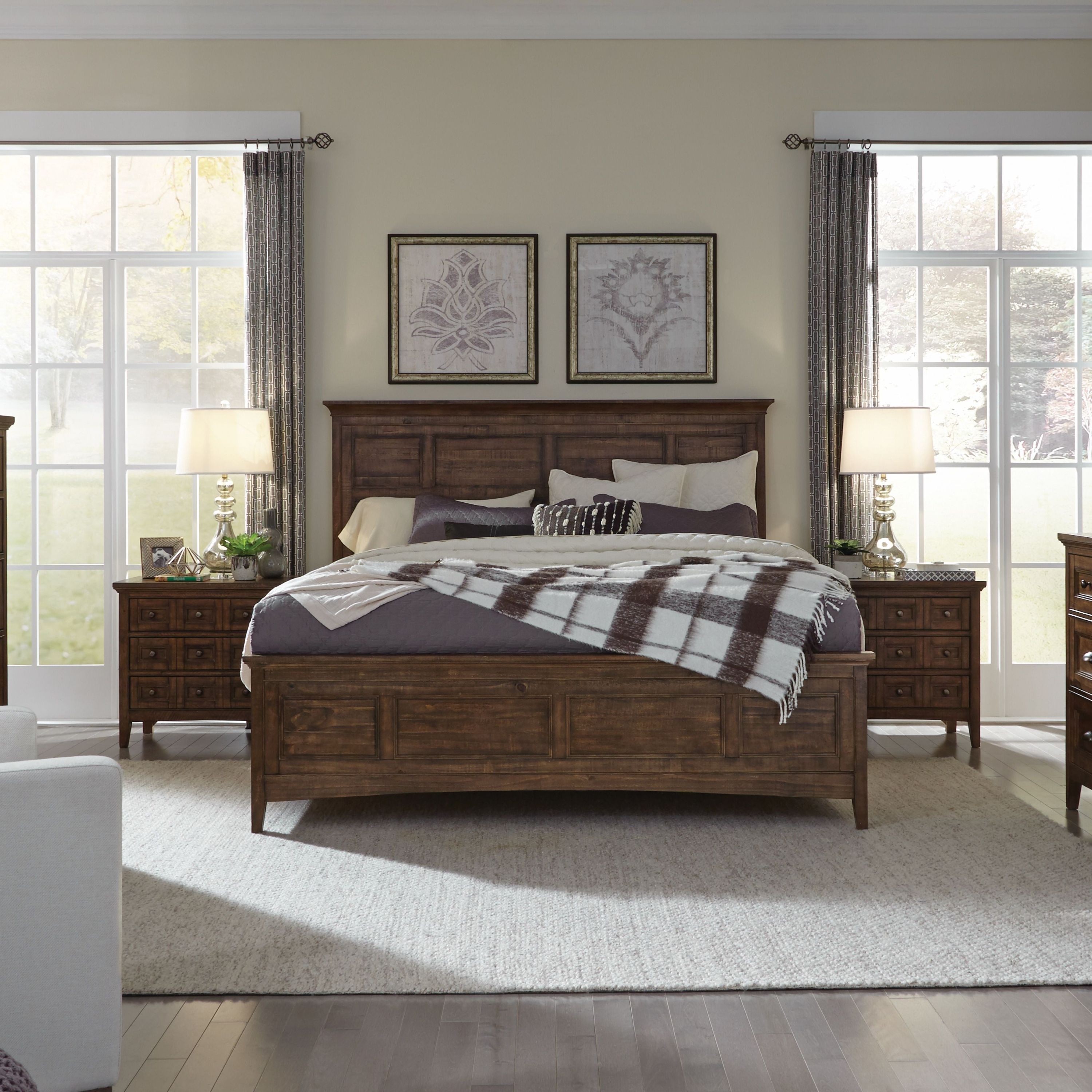 Bay Creek - Complete Panel Bed With Storage Rails - Image 3