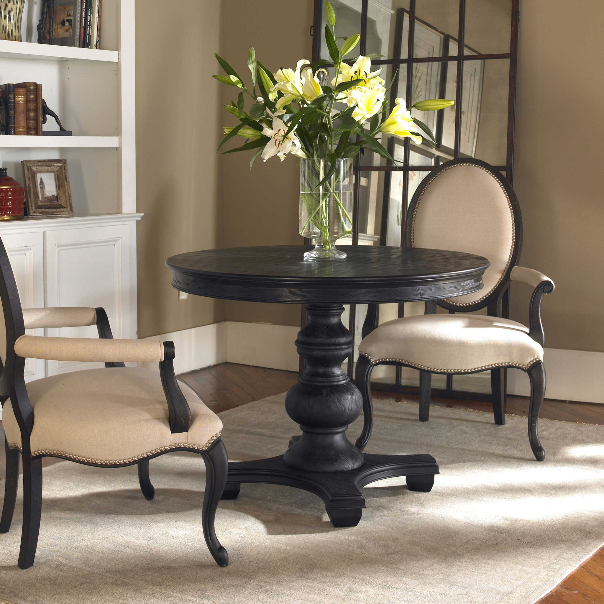 Brynmore - Wood Grain Round Table - Black - Image 2