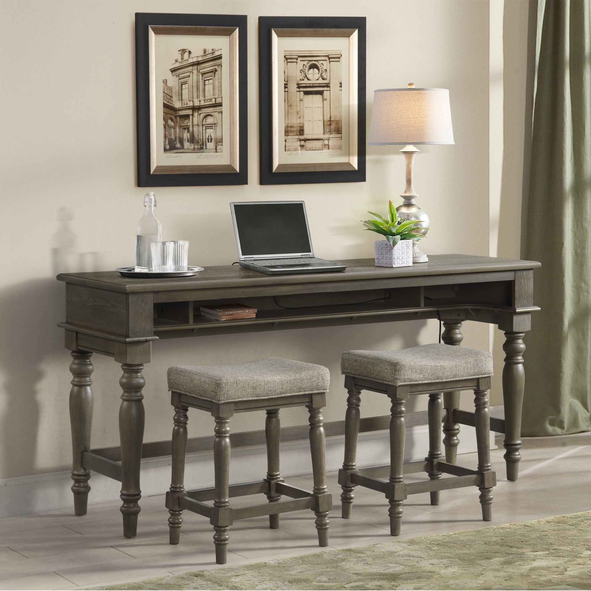Balboa Park - Sofa Bar Table - Roasted Oak - Image 2