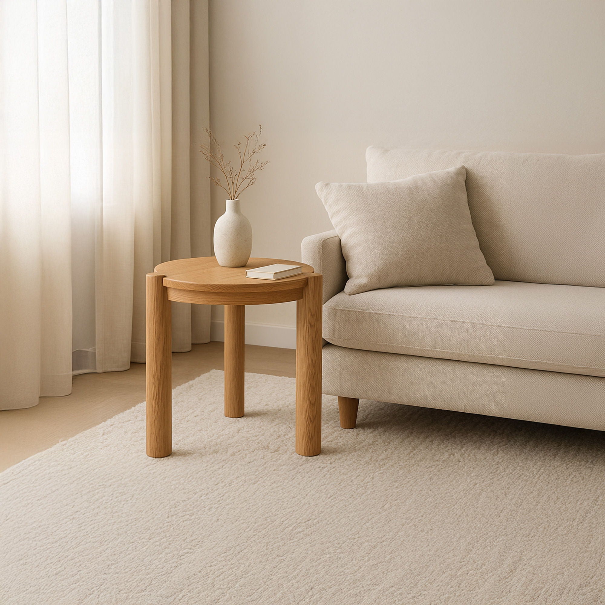 Jack - Side Table - Brushed Natural Oak - Image 3