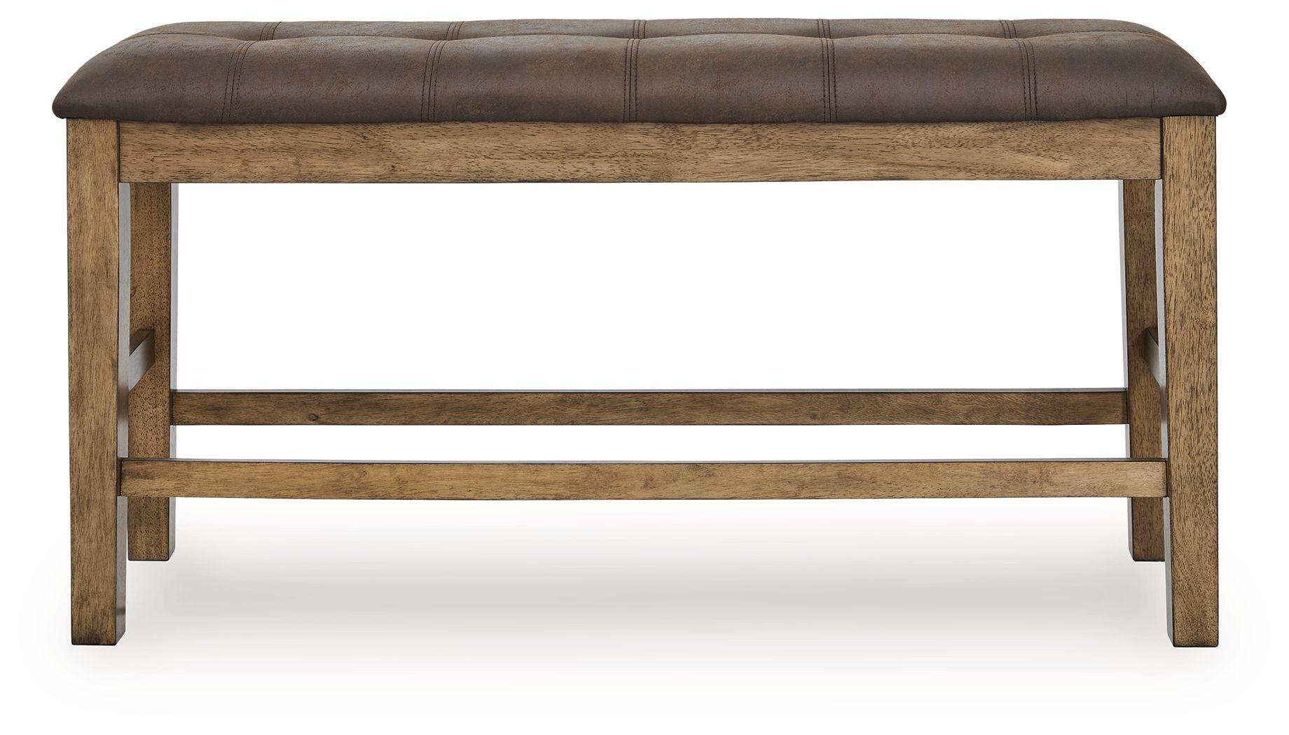 Urbinforte - Double Counter Height Upholstered Bench - Light Brown - Image 2