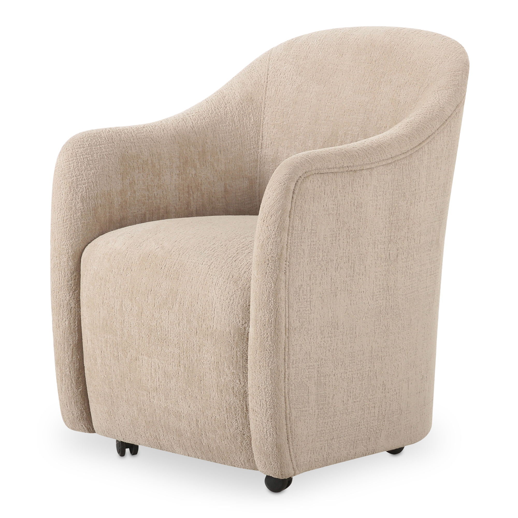 Drava - Rolling Dining Chair - Beige - Image 3