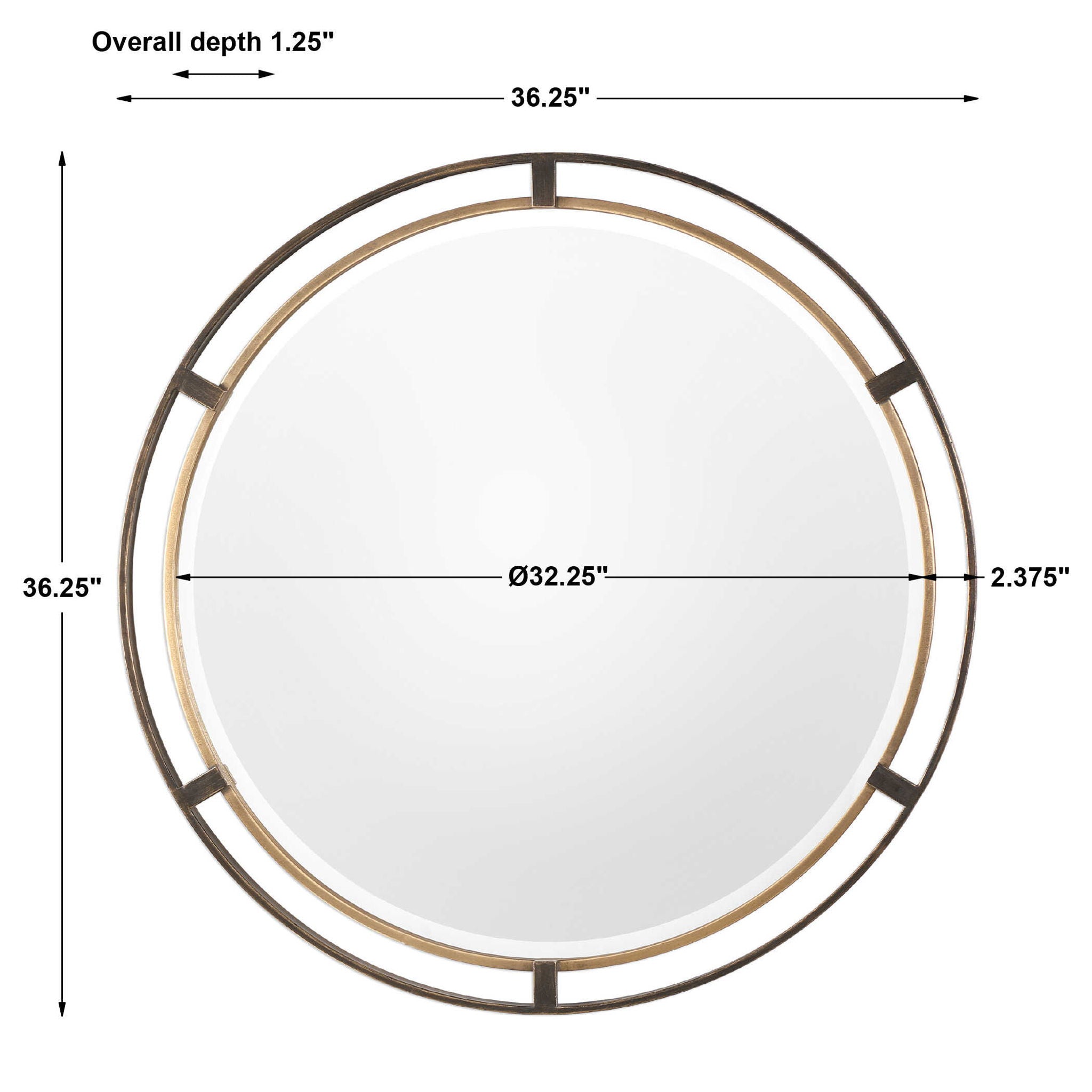 Carrizo - Round Mirror - Bronze - Image 2