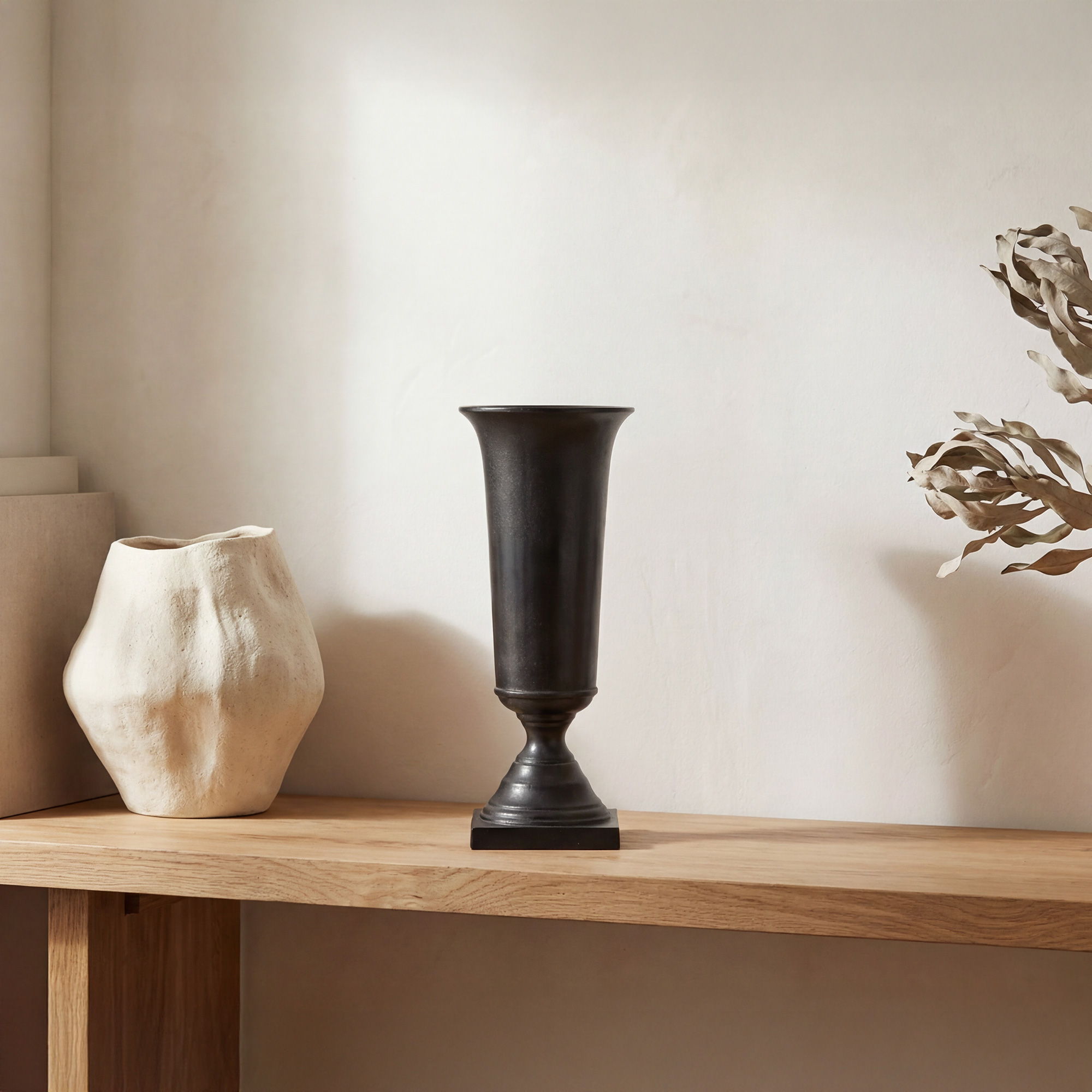 Cassia - Cast Aluminum Vase - Black - Image 3