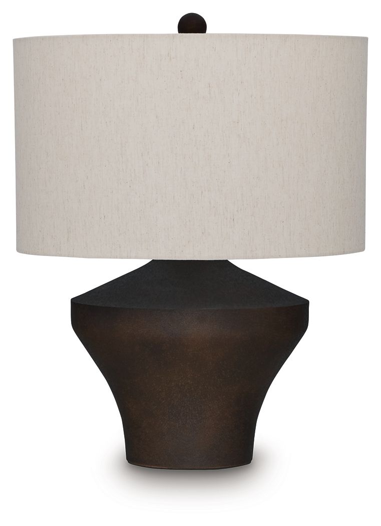 Dolanham – Metal Table Lamp – Distressed Brown