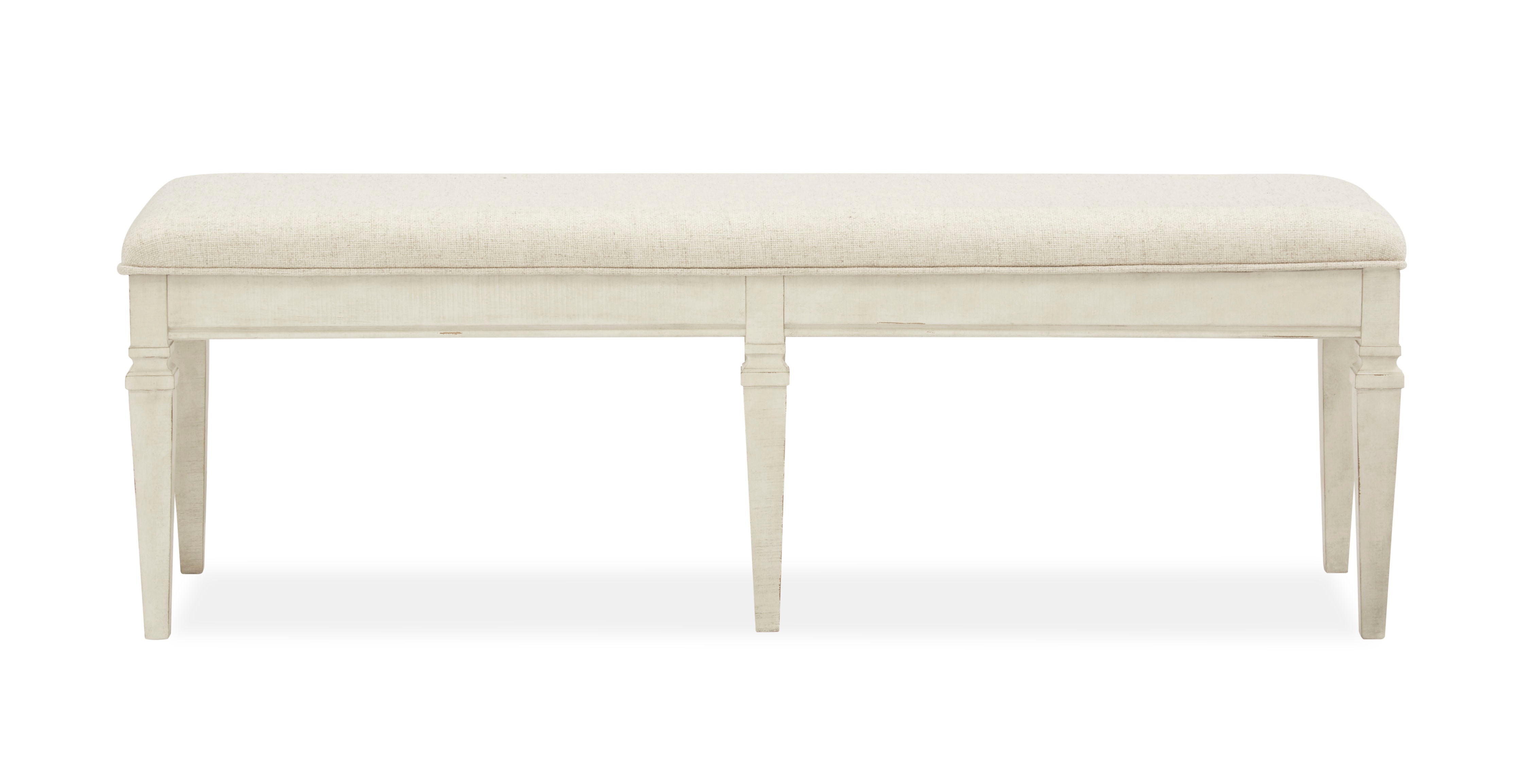 Newport – Bench With Upholstered Seat – Alabaster