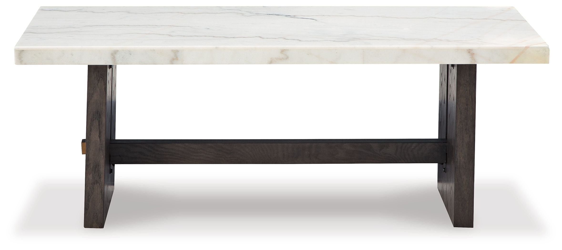 Burkhaus - Rectangular Cocktail Table - White / Dark Brown - Image 2