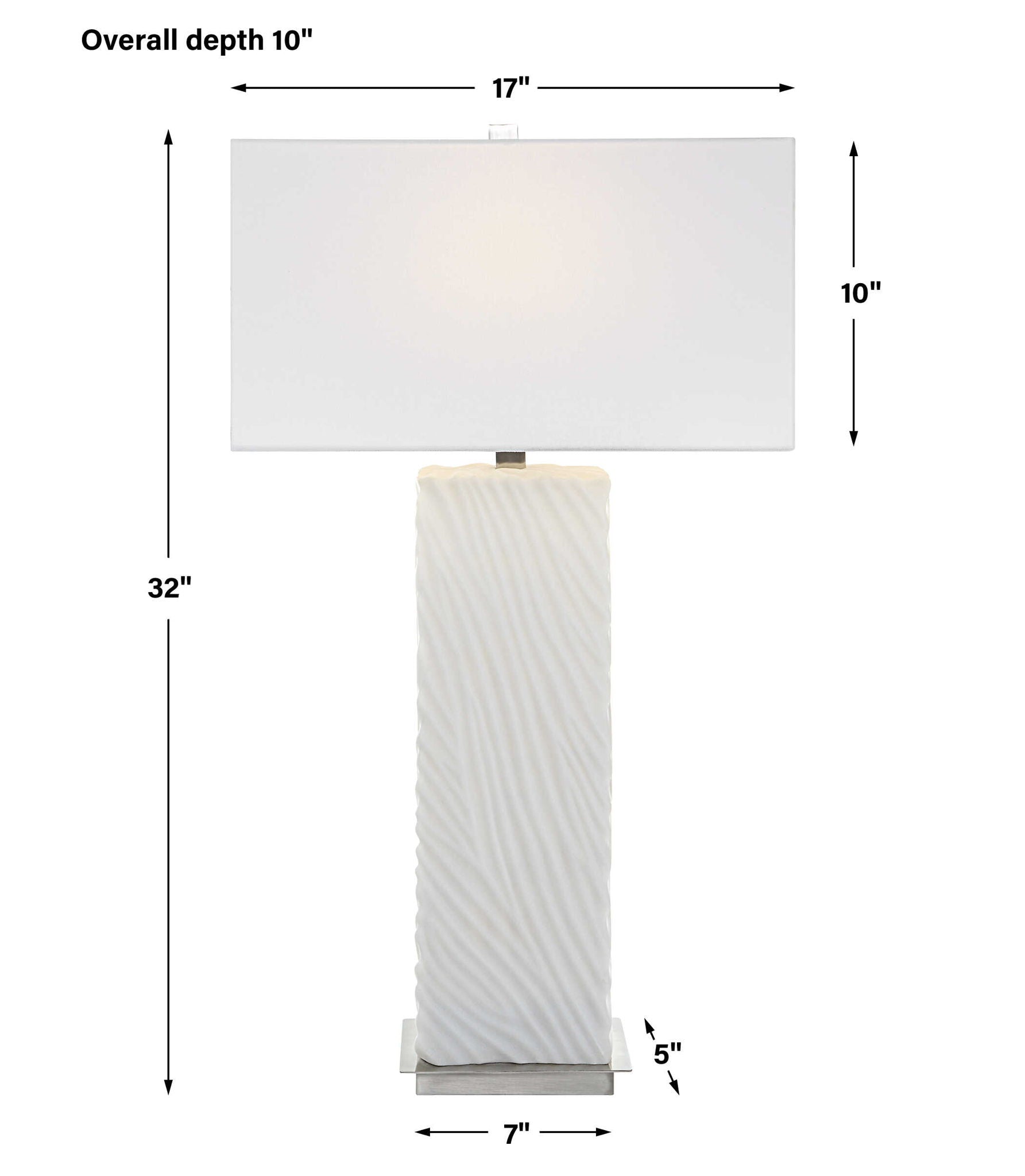 Pillar - Marble Table Lamp - White - Image 3