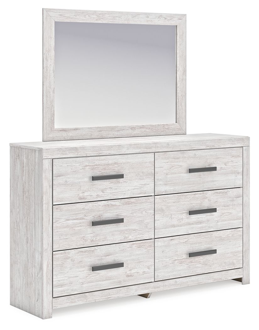 Cayboni – Dresser And Mirror – Whitewash