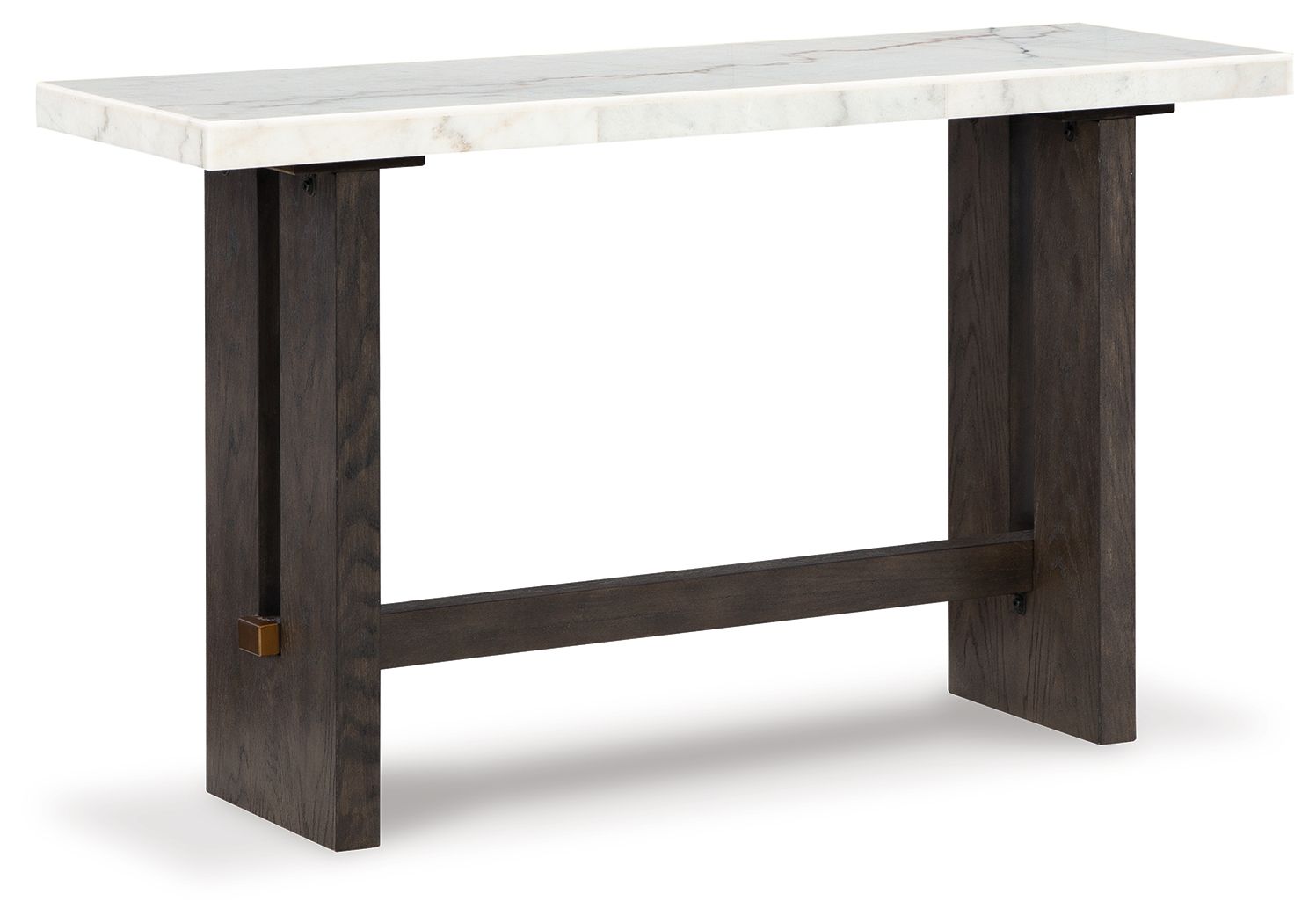 Burkhaus – Sofa Table – White / Dark Brown