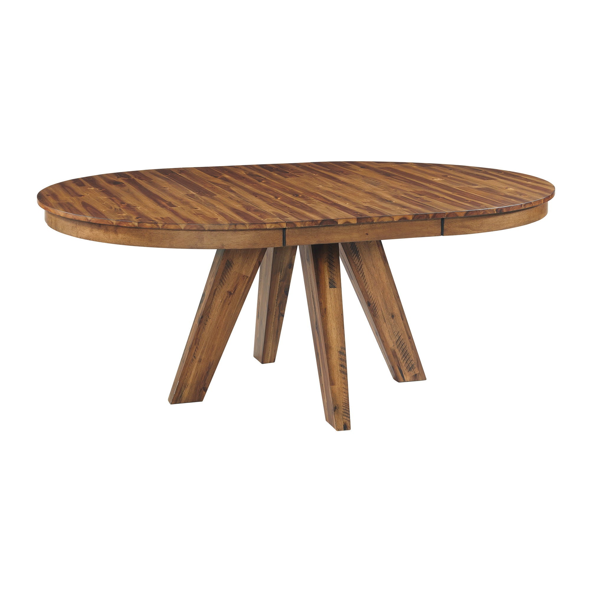 Vantage – Round Pedestal Table – Organic Spice Acacia