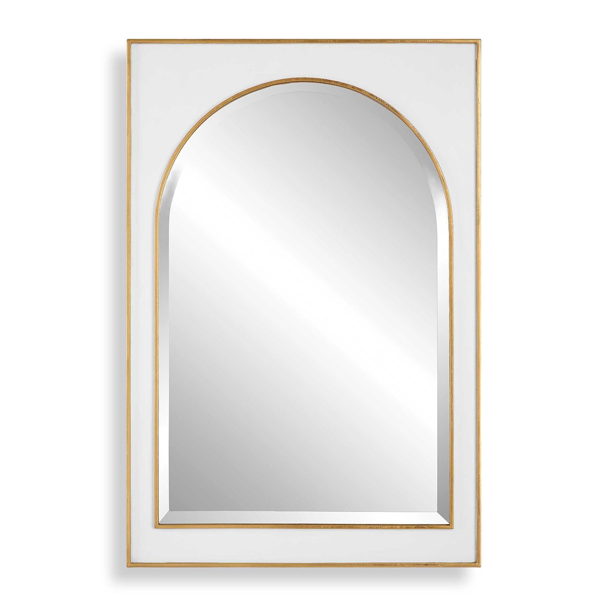 Crisanta - Gloss White Arch Mirror - Image 1