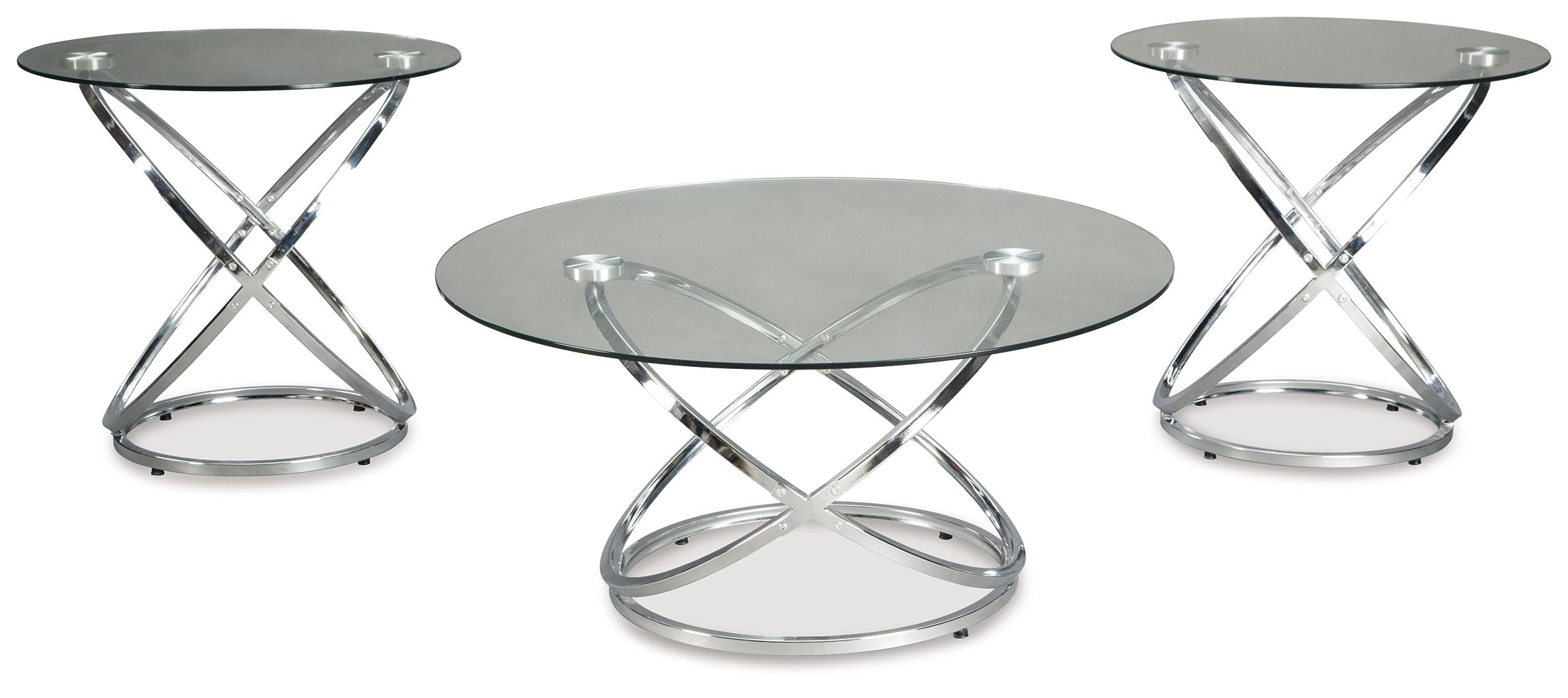 Hollynyx - Occasional Table Set (Set of 3) - Chrome Finish - Image 3