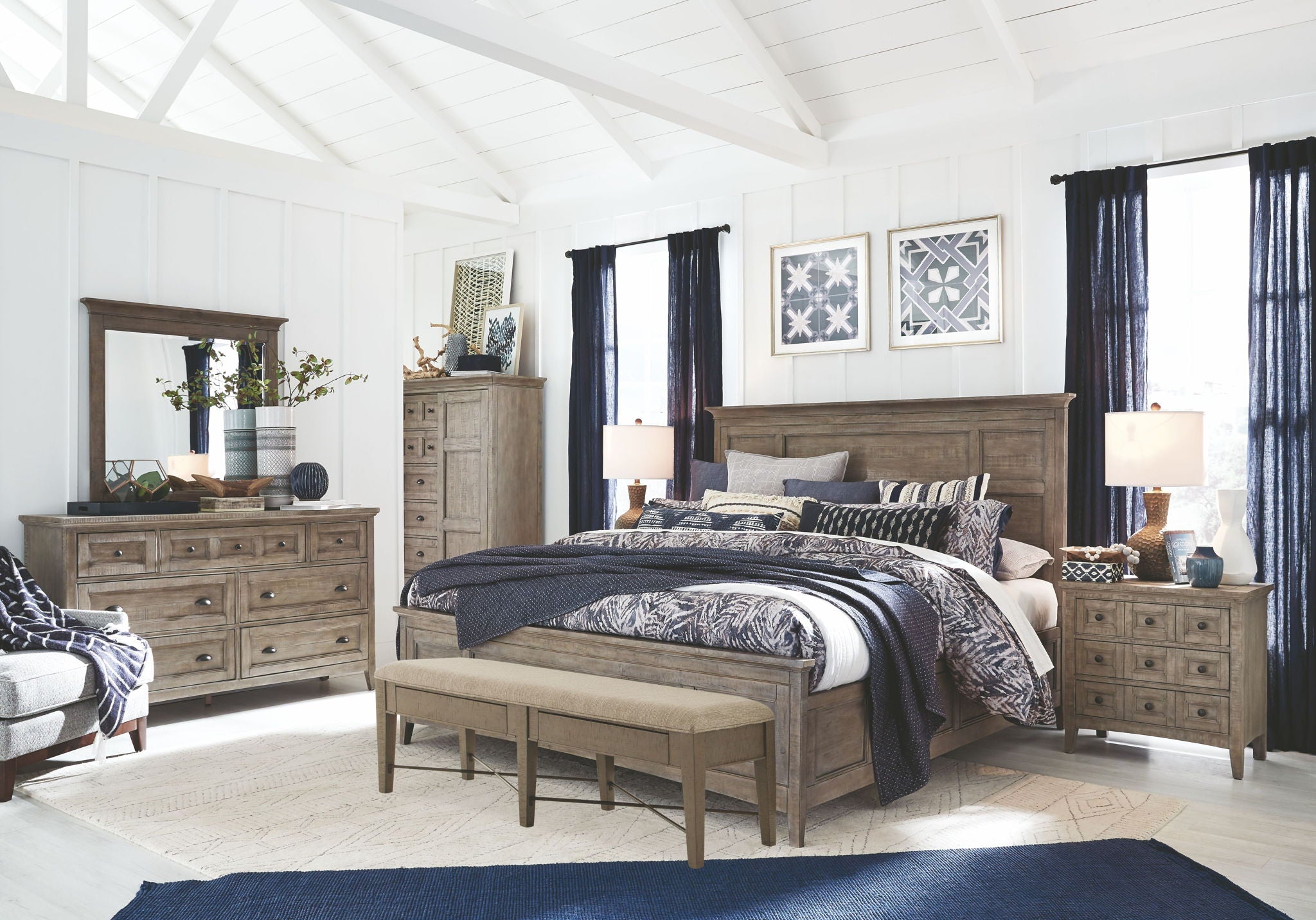 Paxton Place - Wood Drawer Nightstand - Dove Tail Gray - Image 3