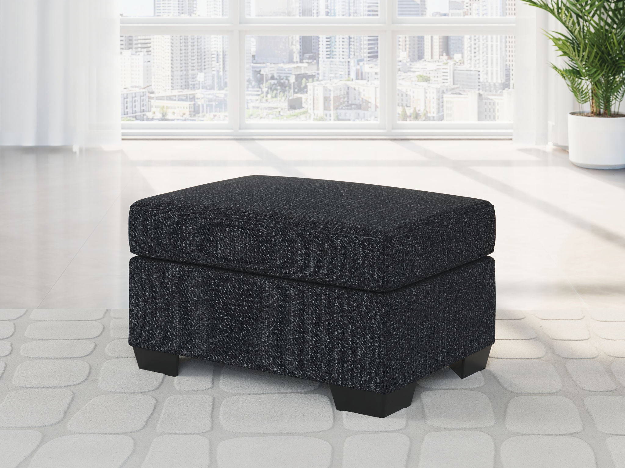 Jasmine Peaks - Ottoman - Coal - Image 3